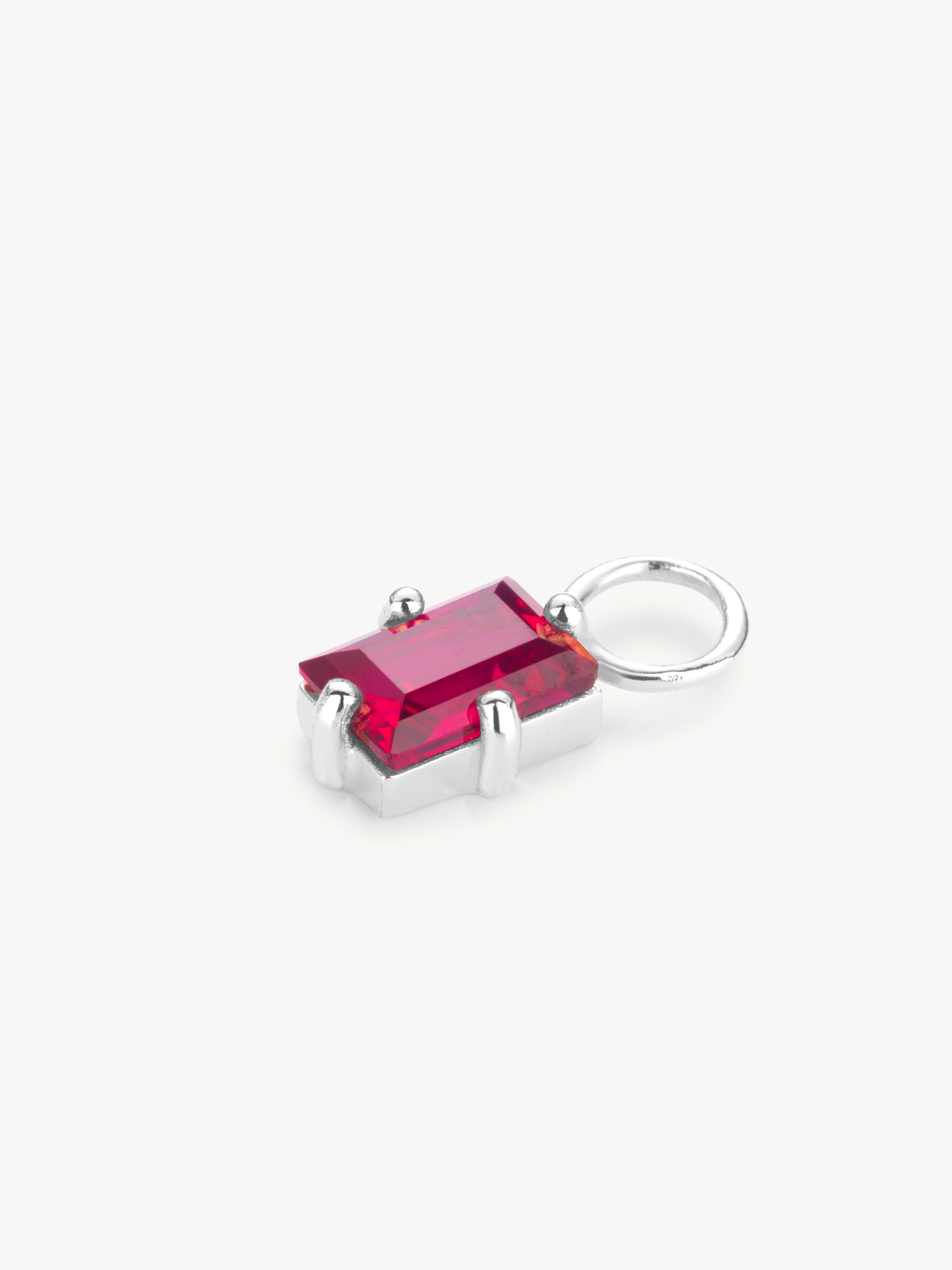 Baguette Ruby Earring Charm - Image 4