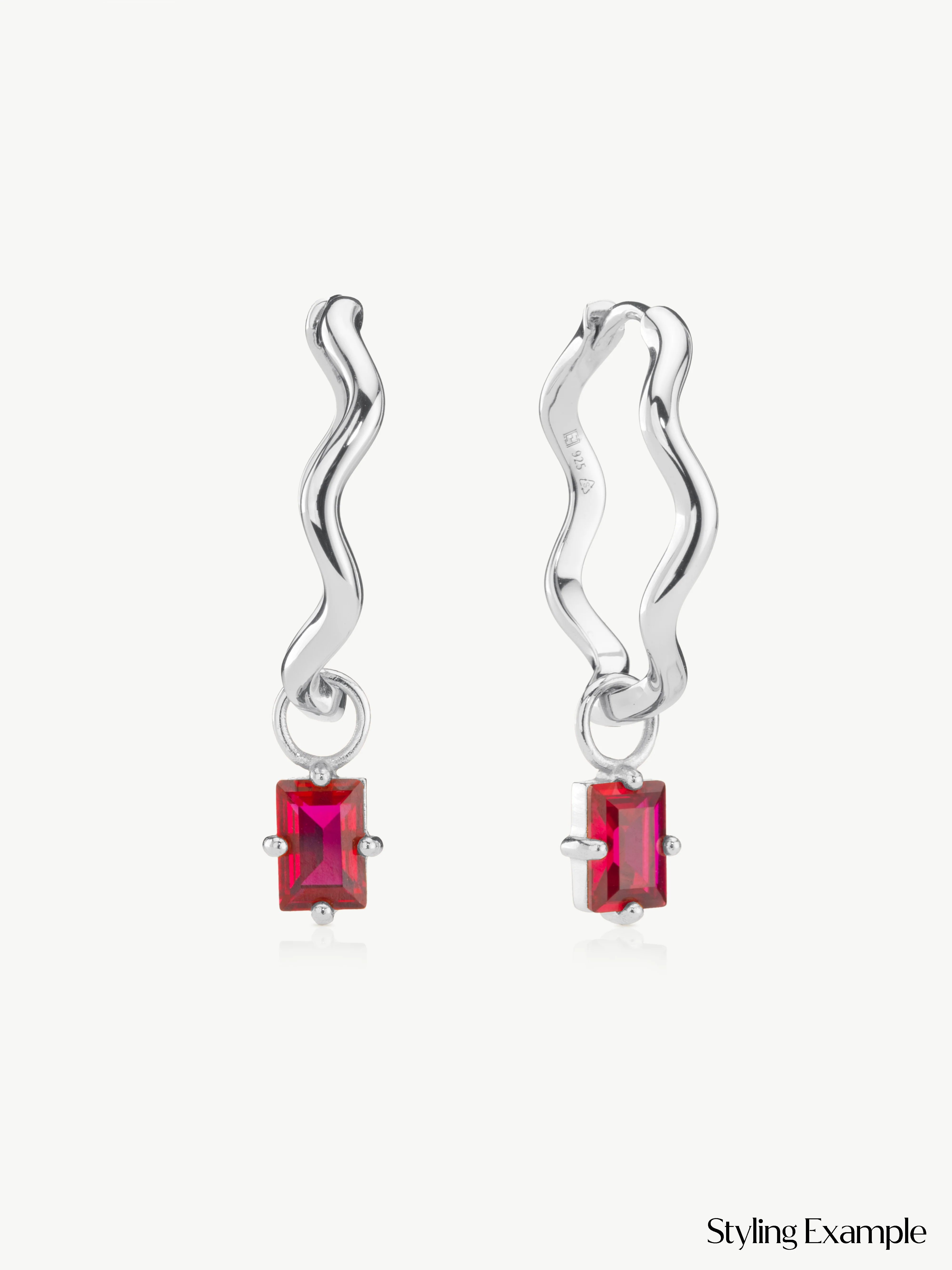 Baguette Ruby Earring Charm - Image 6