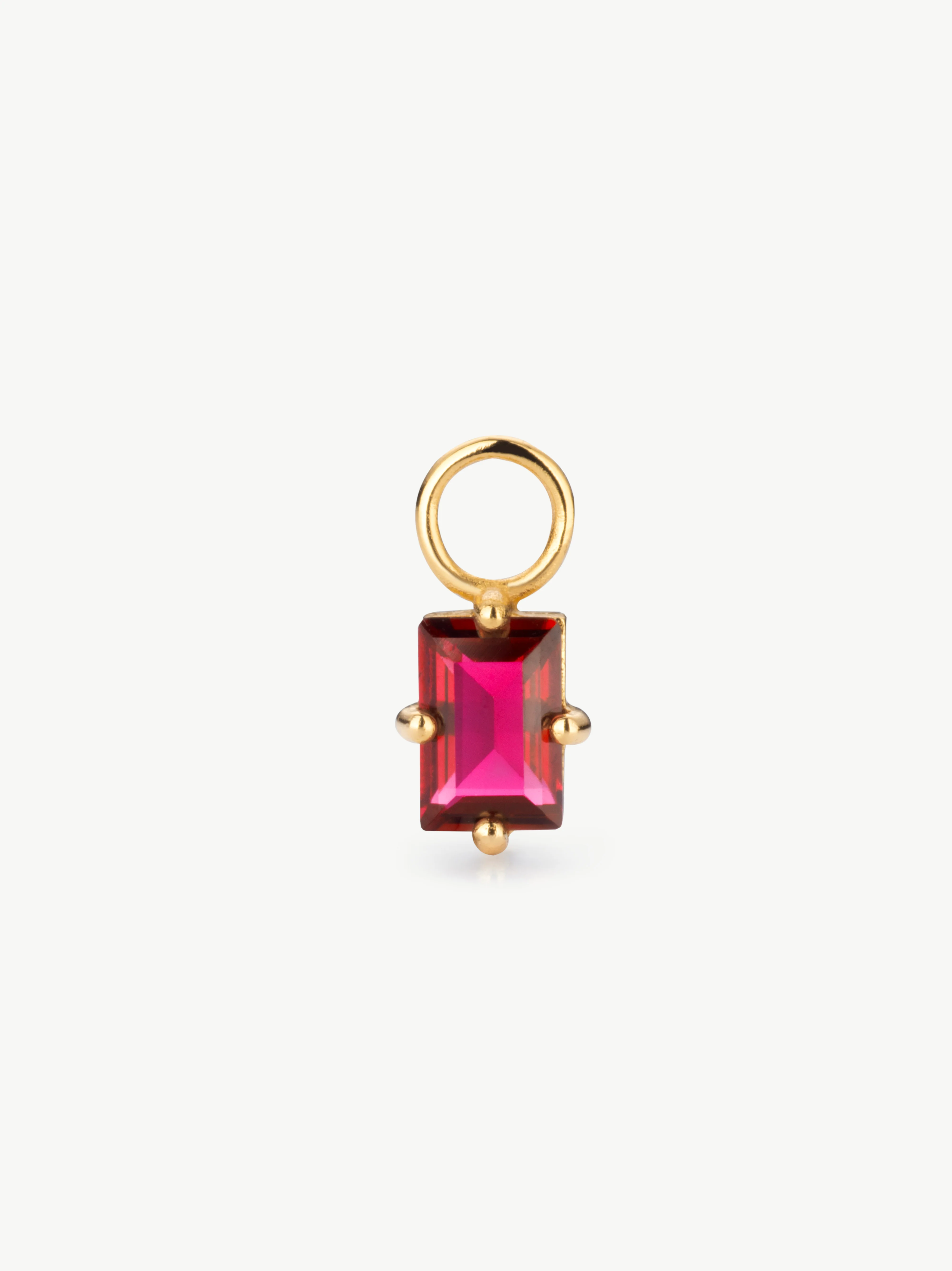Baguette Ruby Earring Charm - Image 7
