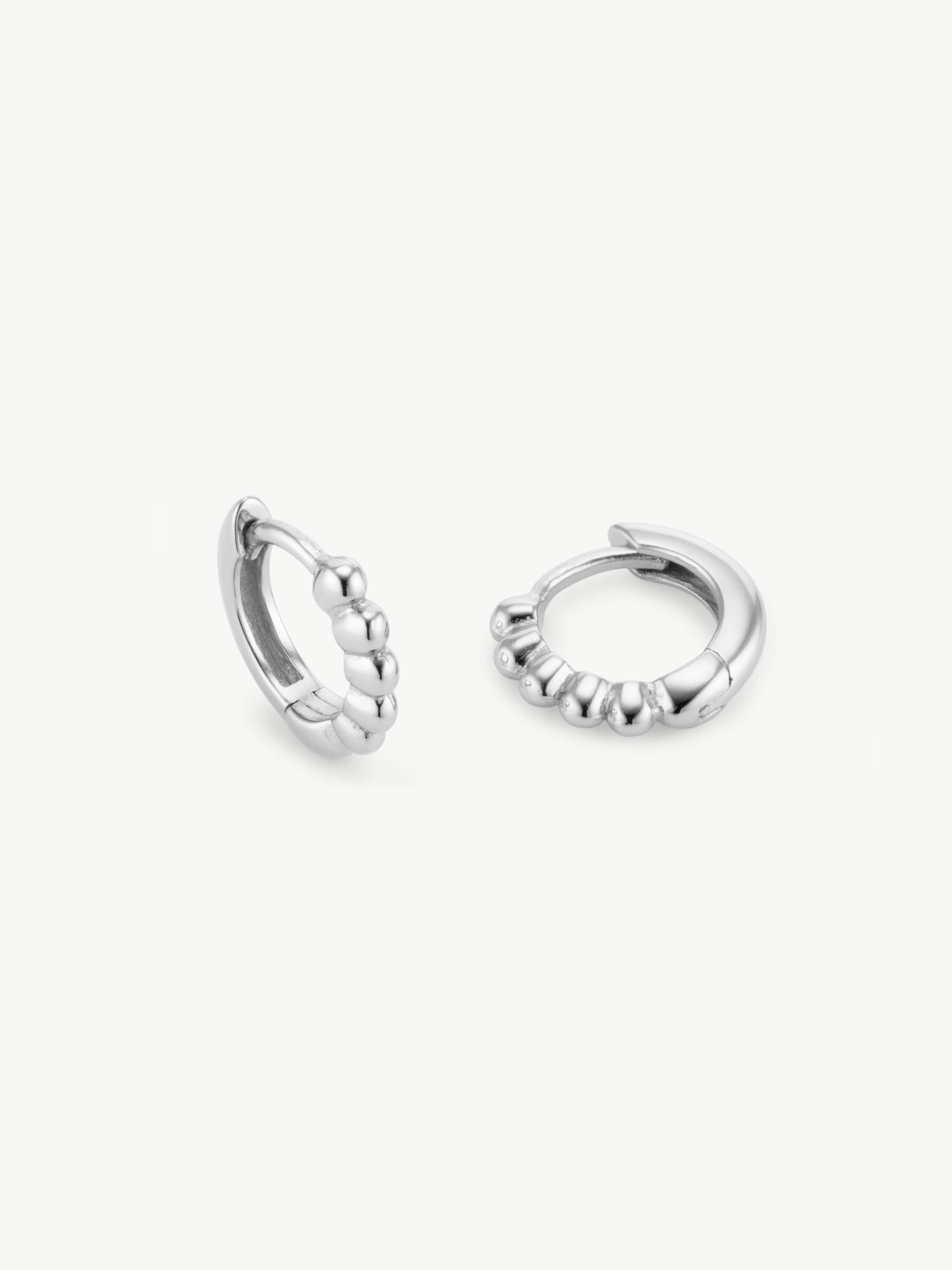 Beaded Huggie Hoops - Image 4