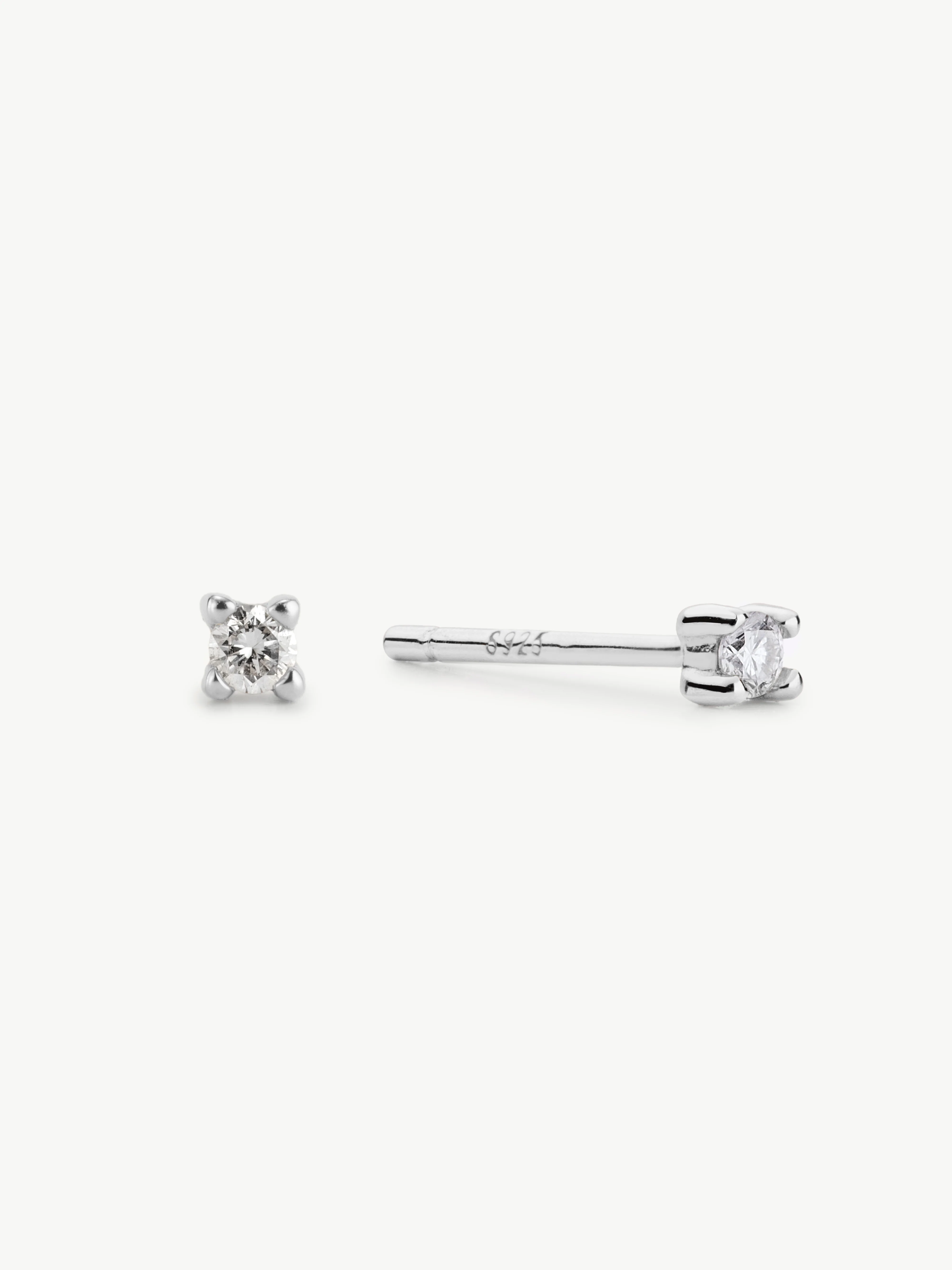 Classic Diamond Set with Mini Studs - Sterling Silver - Image 6