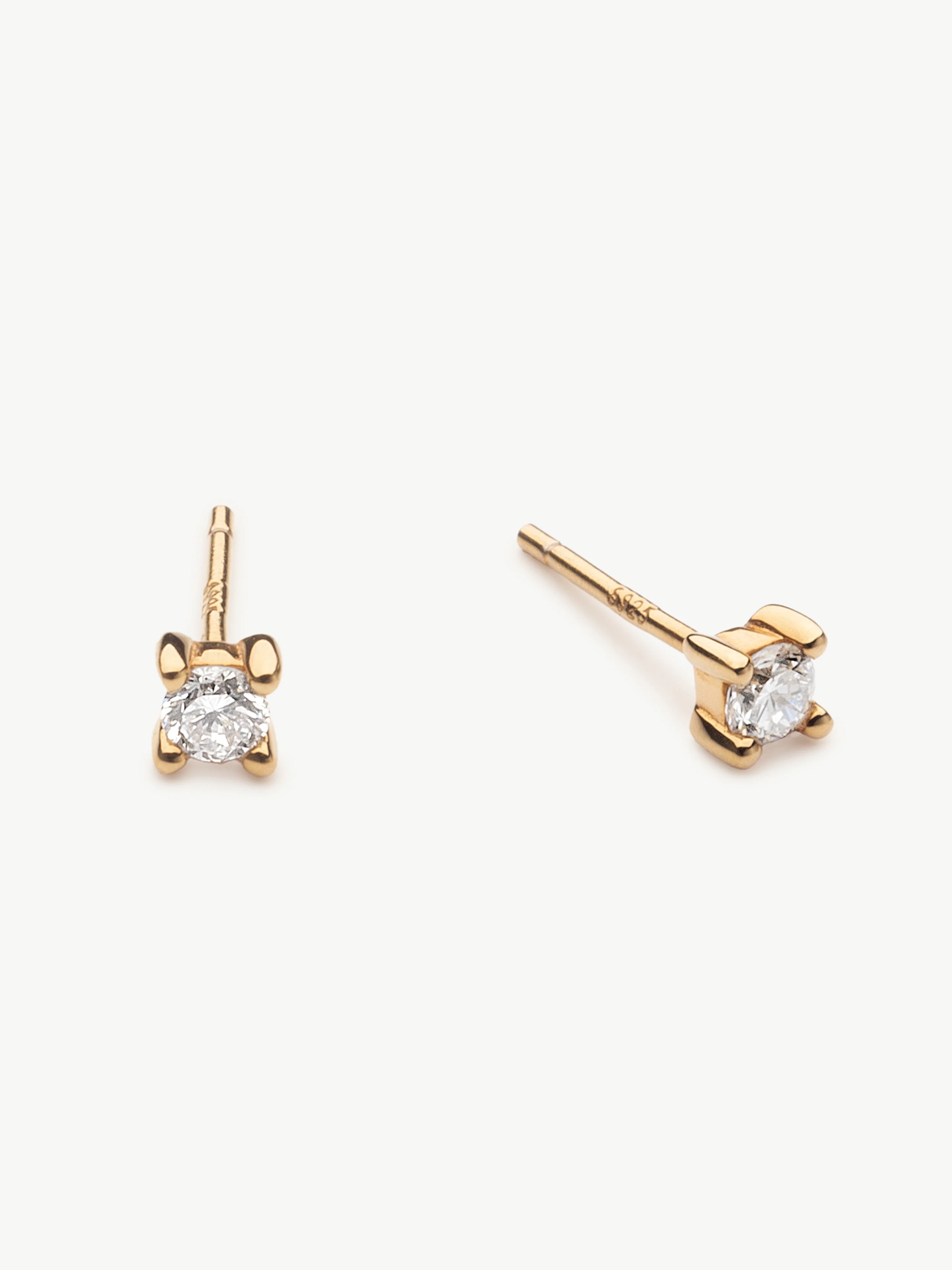 Classic Diamond Stud Set - Gold Vermeil - Image 4