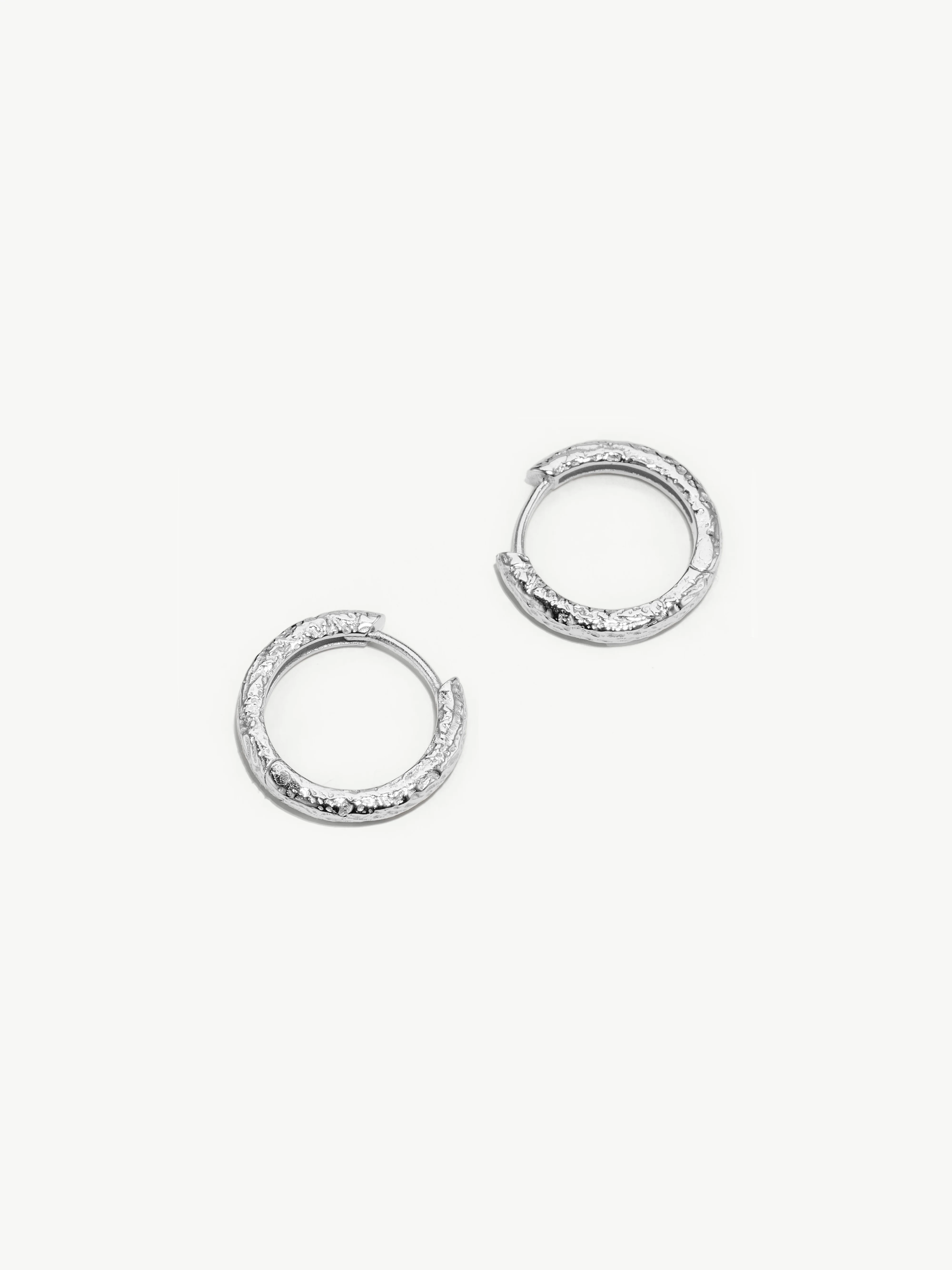 Crushed Textured Small Hoops - Image 6
