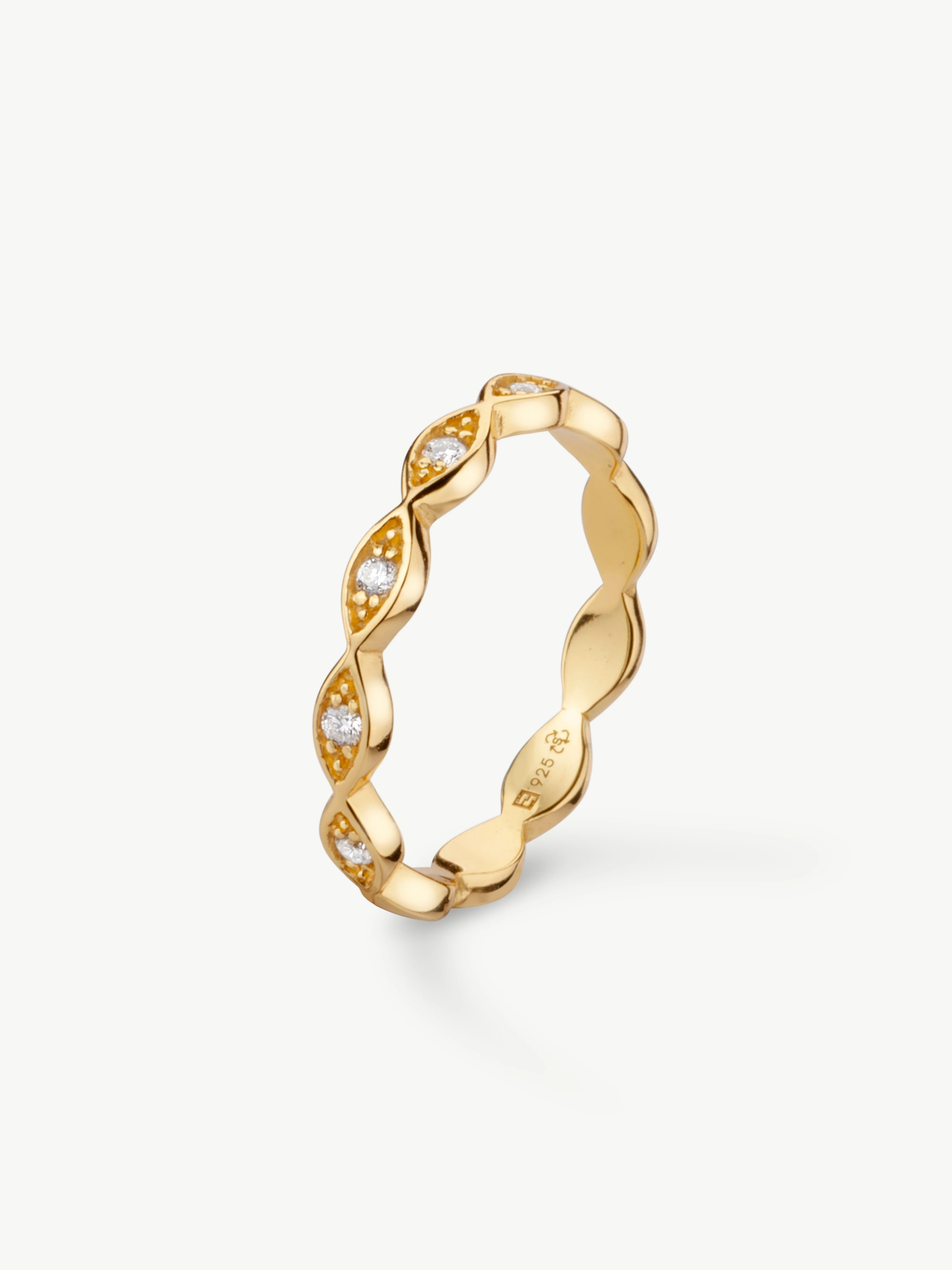 Diamond Petal Stacker Ring - Image 6