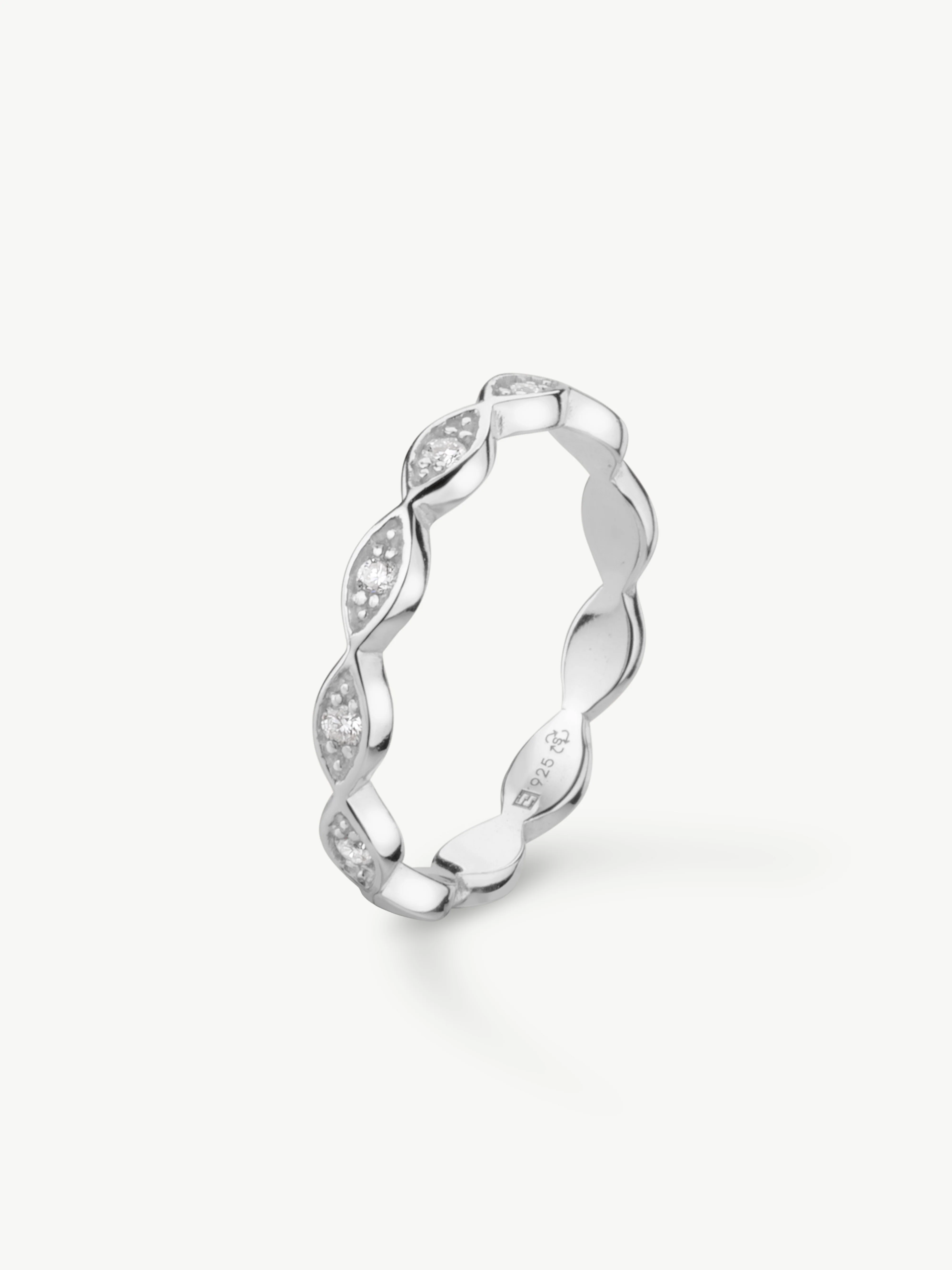 Diamond Petal Stacker Ring - Image 7