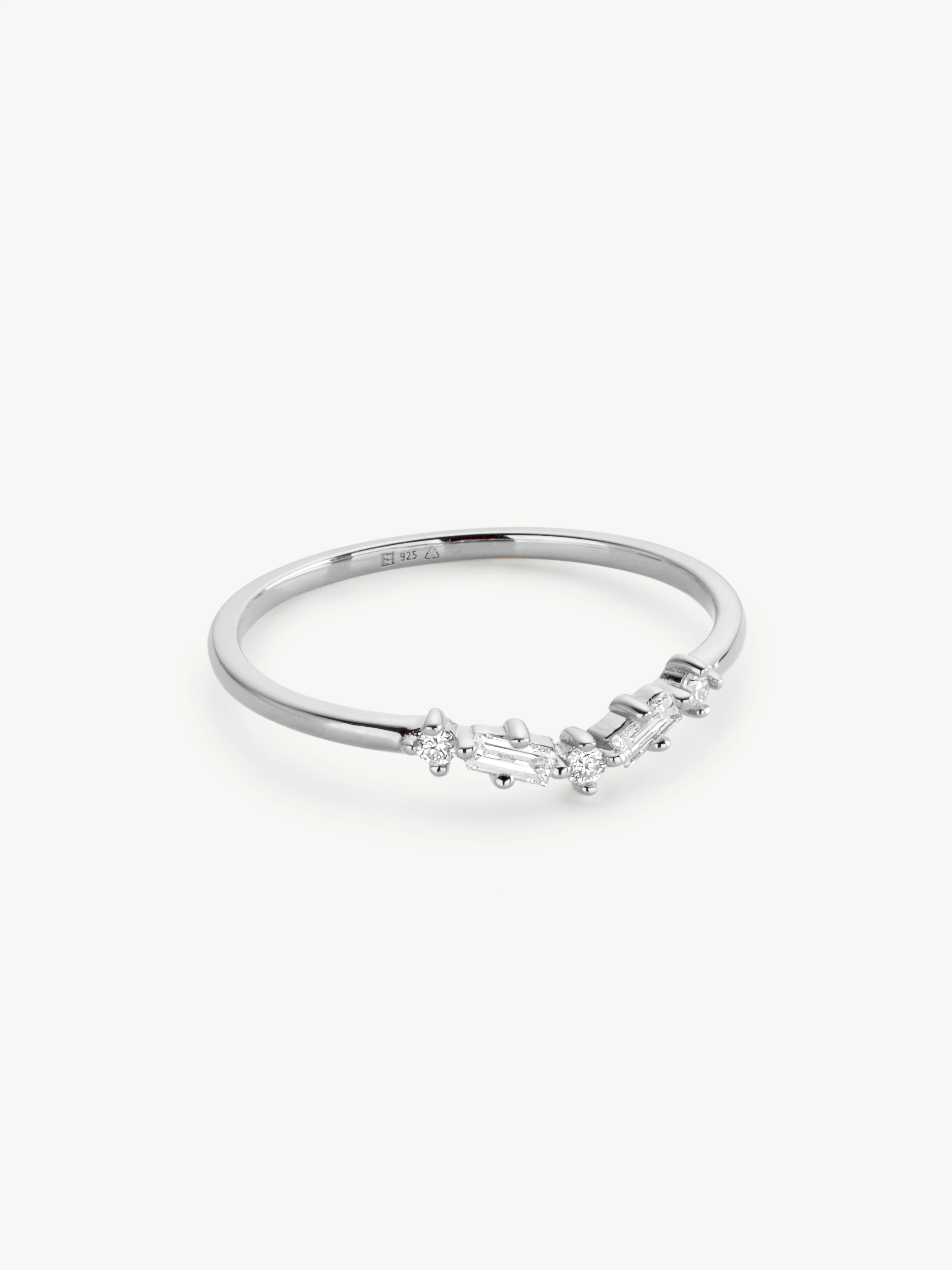 Diamond Wishbone Ring - Image 4