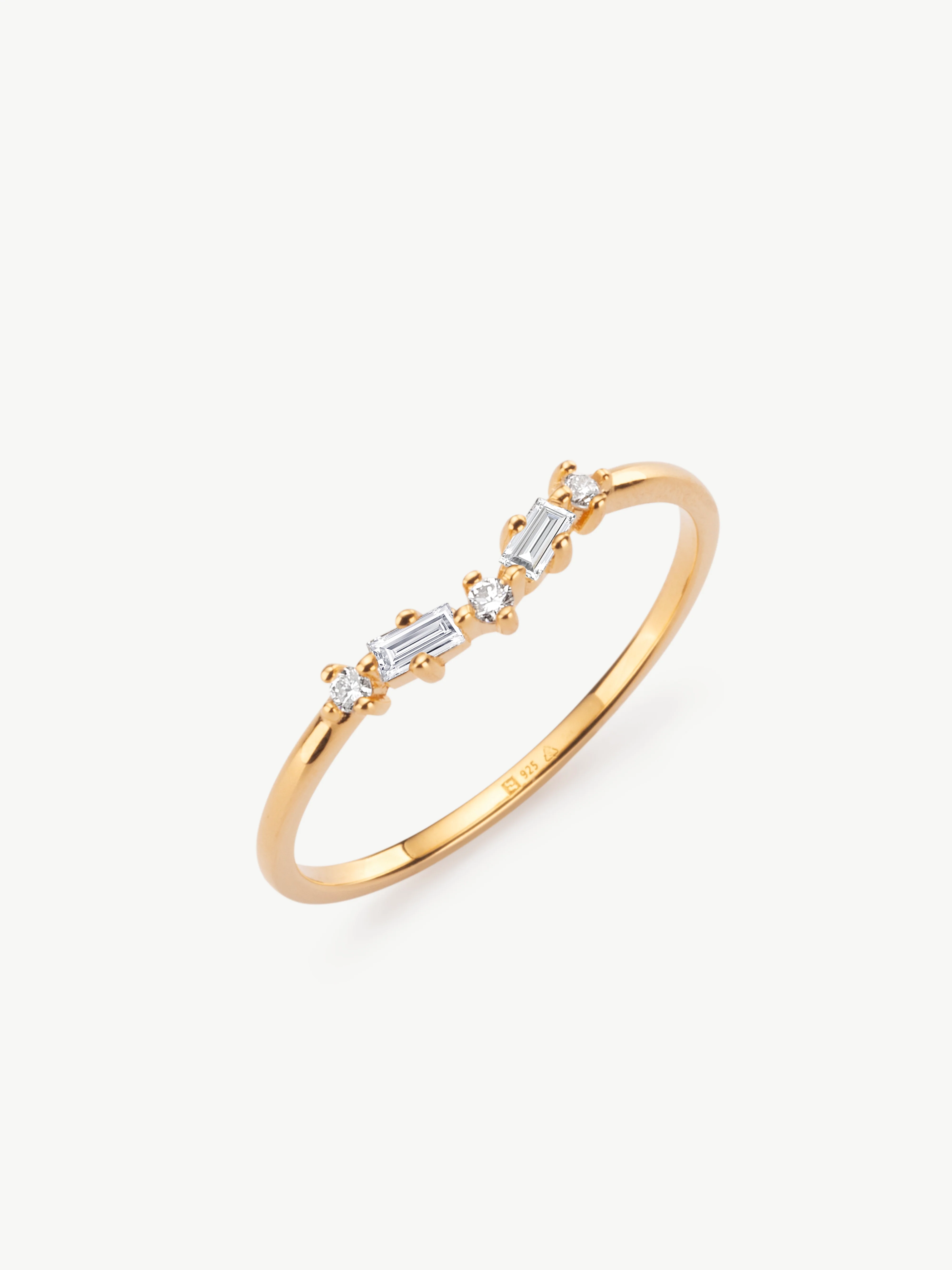 Diamond Wishbone Ring - Image 5