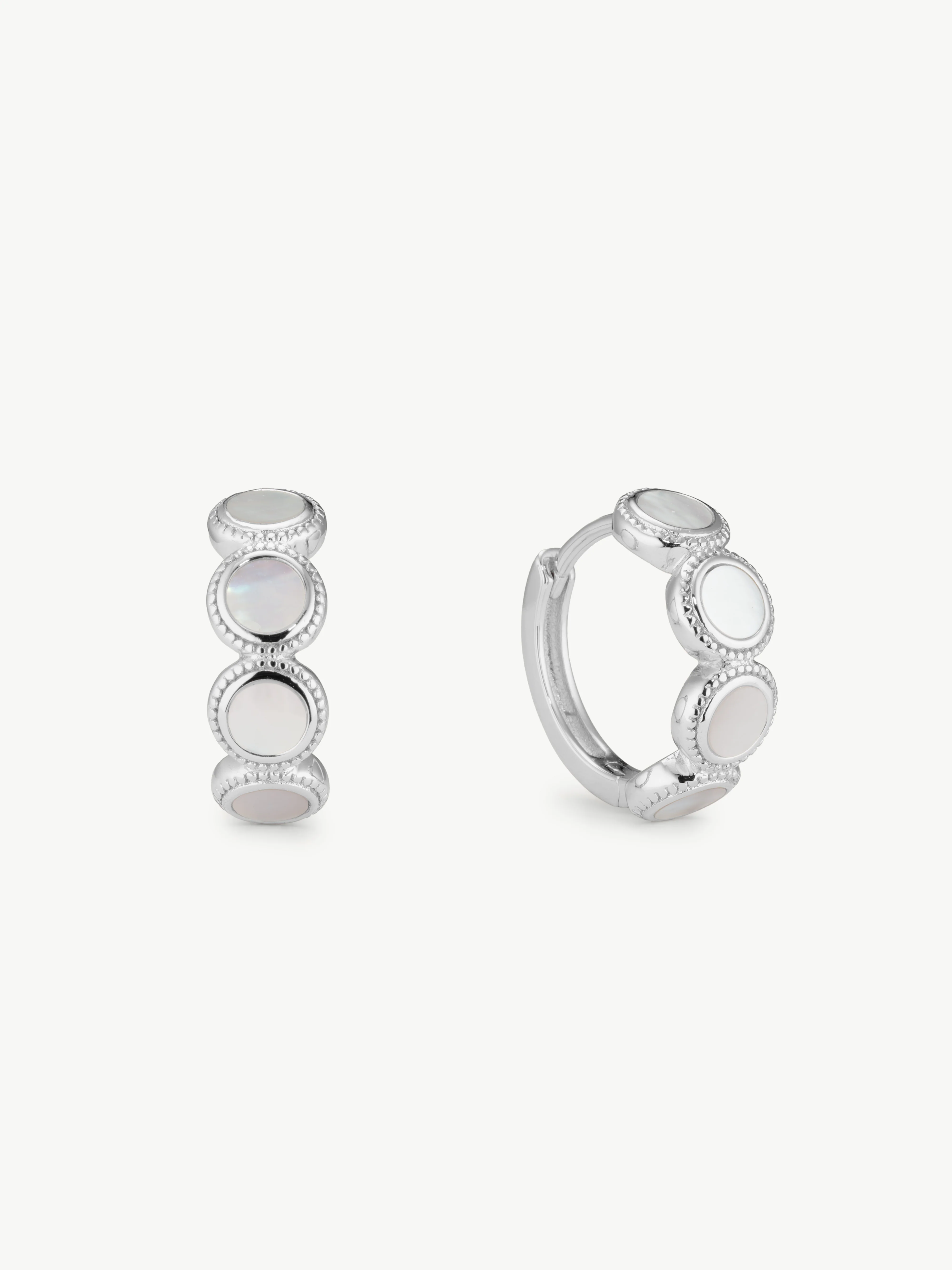 Fontana Mother Of Pearl Huggie Hoops - Image 4