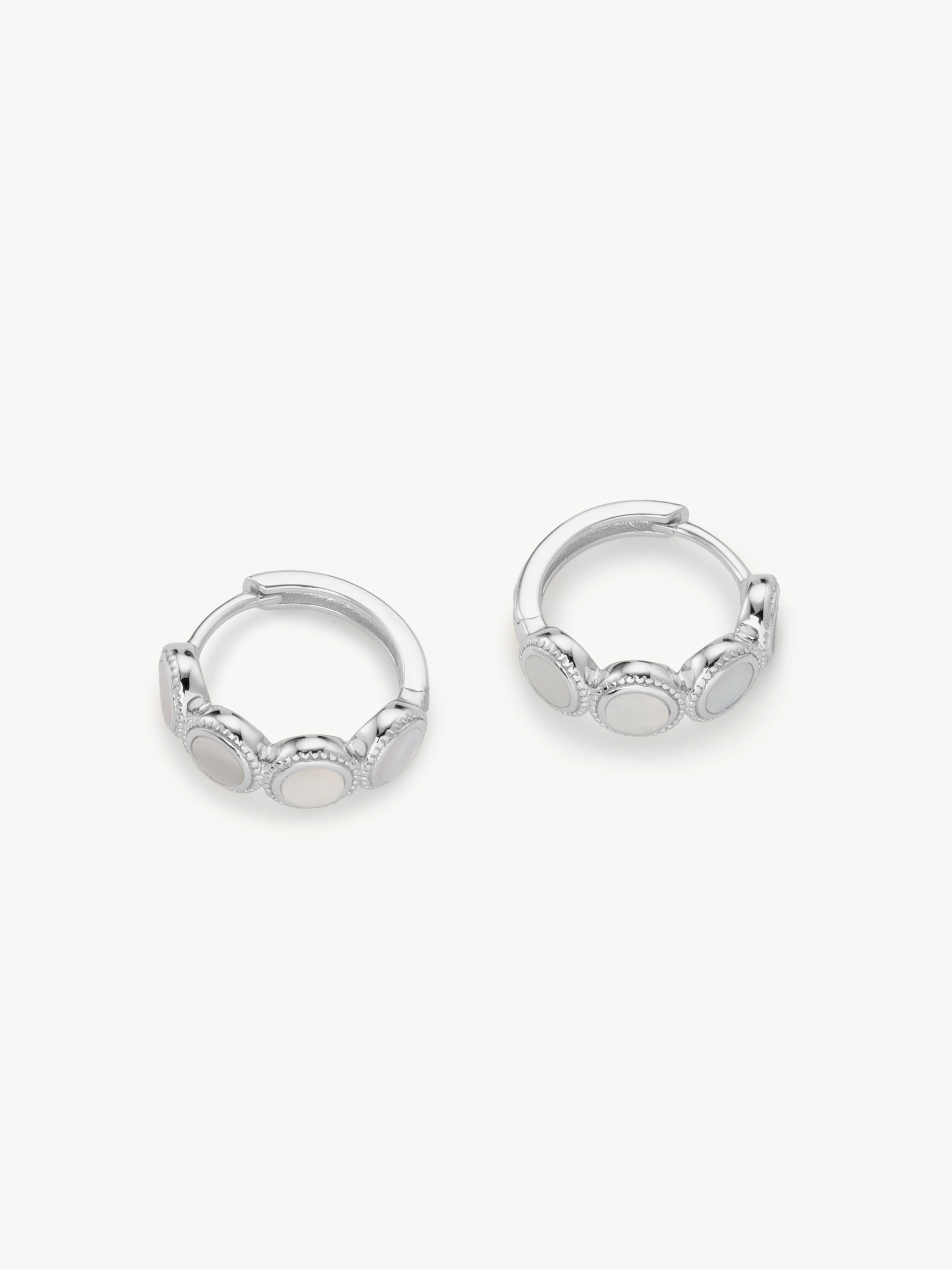 Fontana Mother Of Pearl Huggie Hoops - Image 7