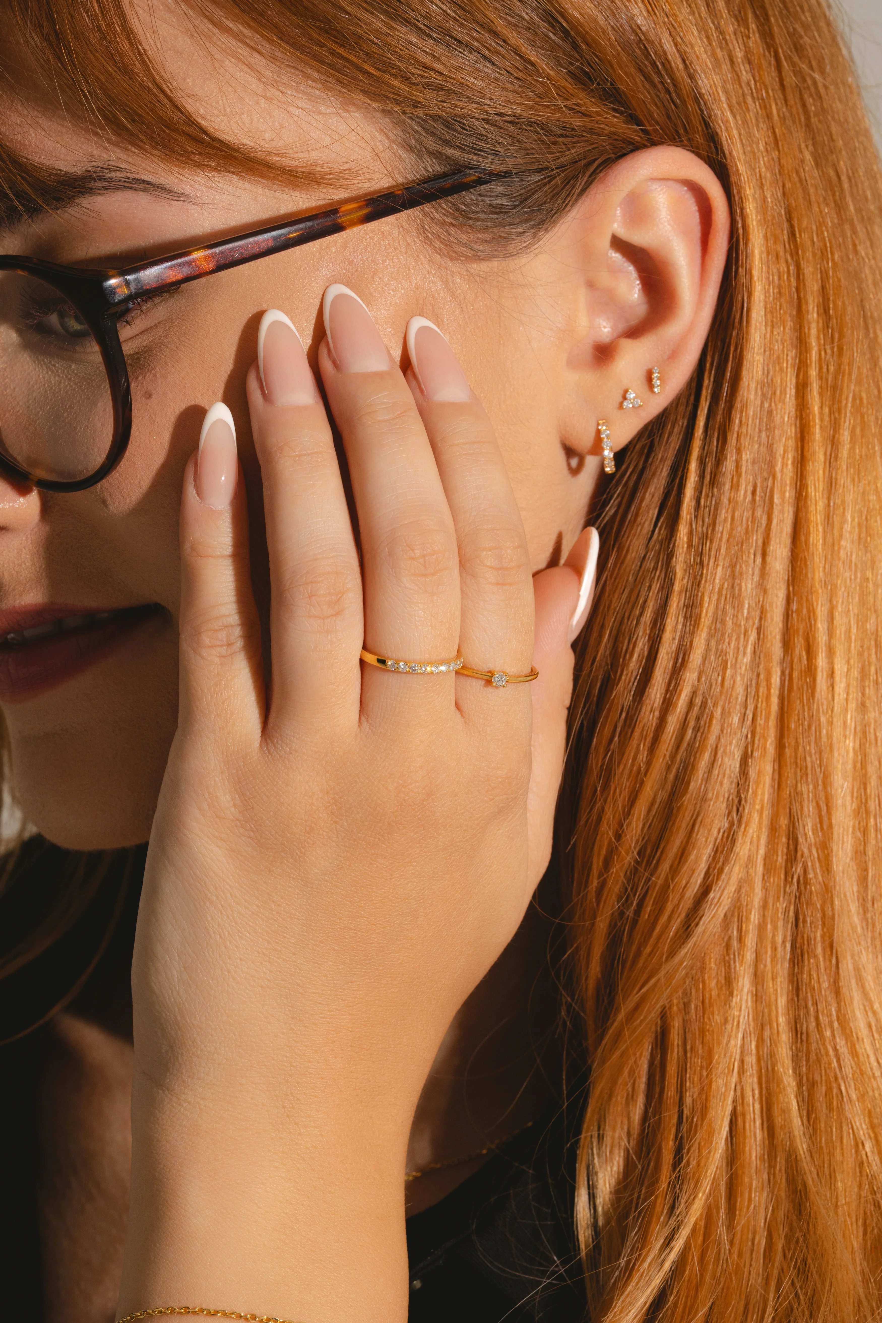 Dainty Diamond Bar Studs - Image 8