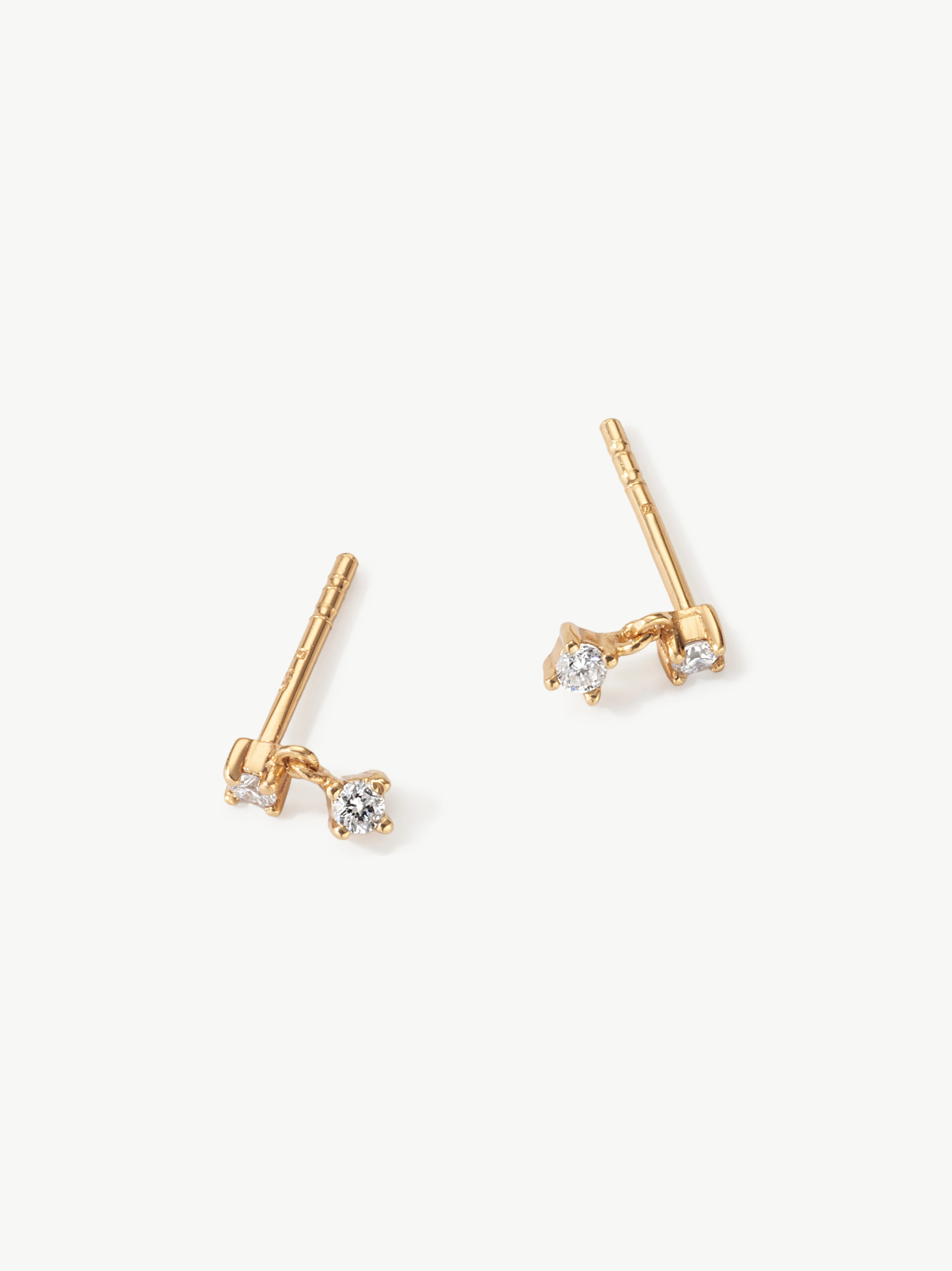 'Astra' Mini Drop Diamond Studs - Image 4