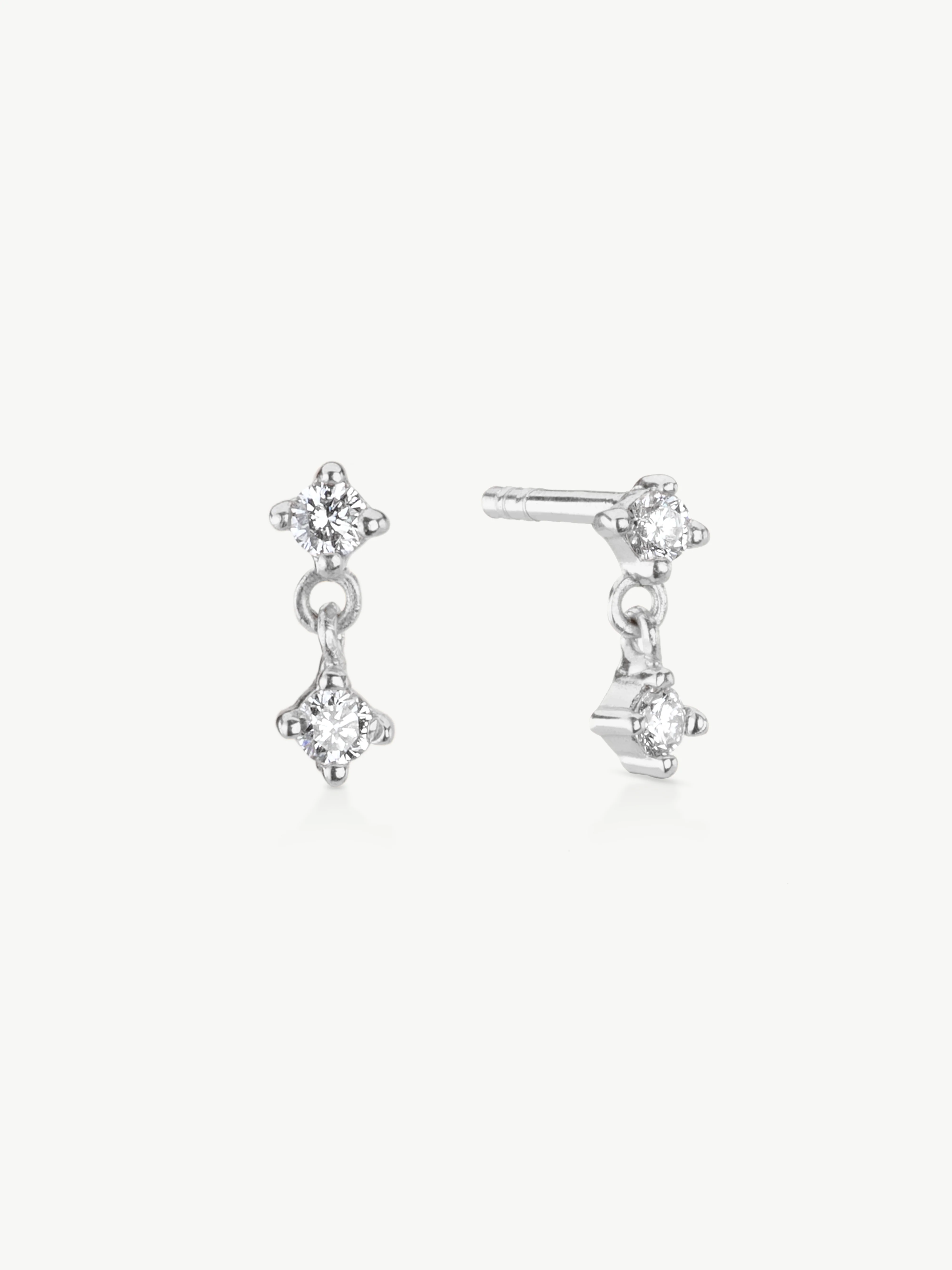 'Astra' Mini Drop Diamond Studs - Image 6