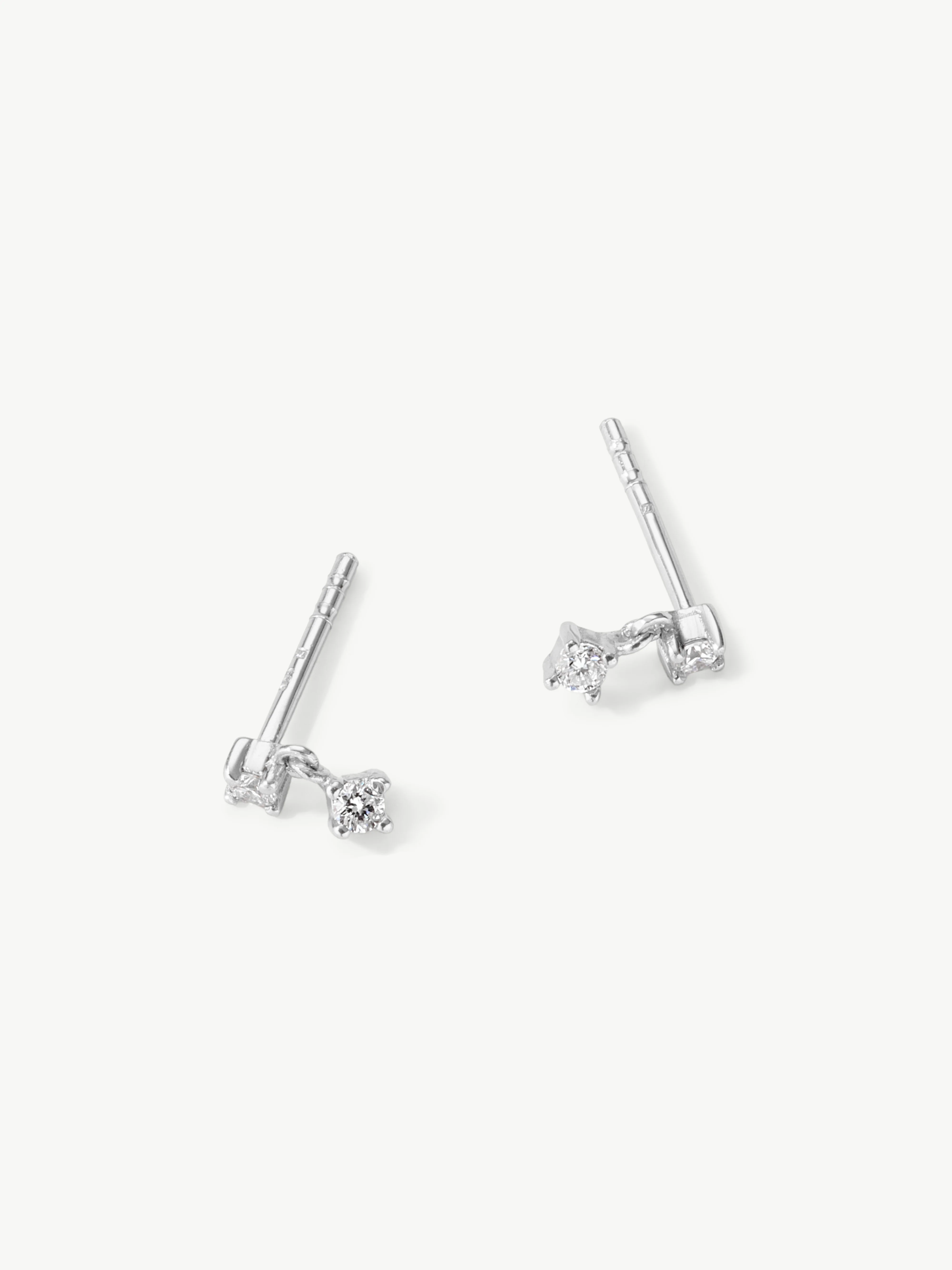 'Astra' Mini Drop Diamond Studs - Image 8