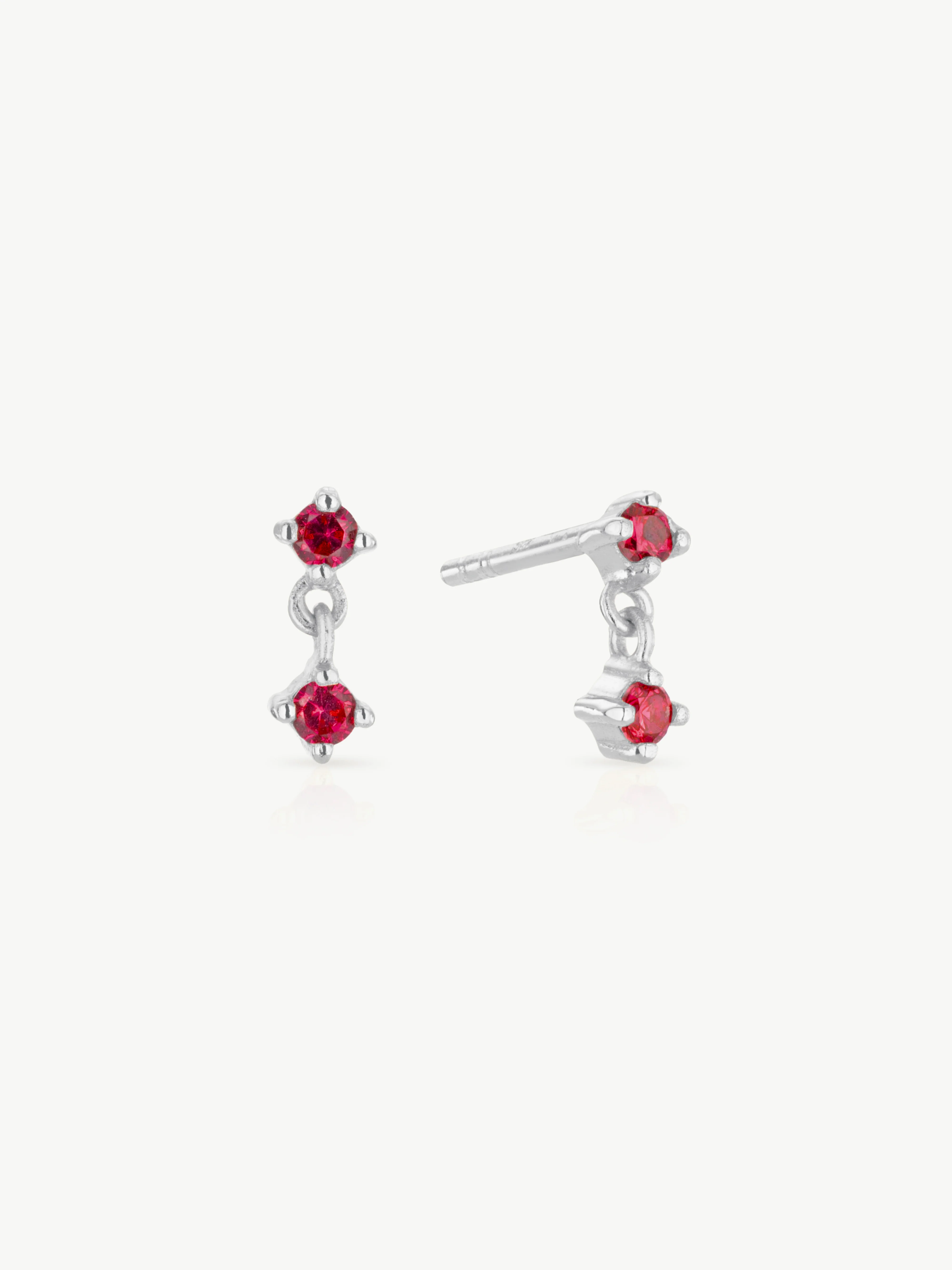 'Astra' Mini Drop Ruby Studs - Image 4