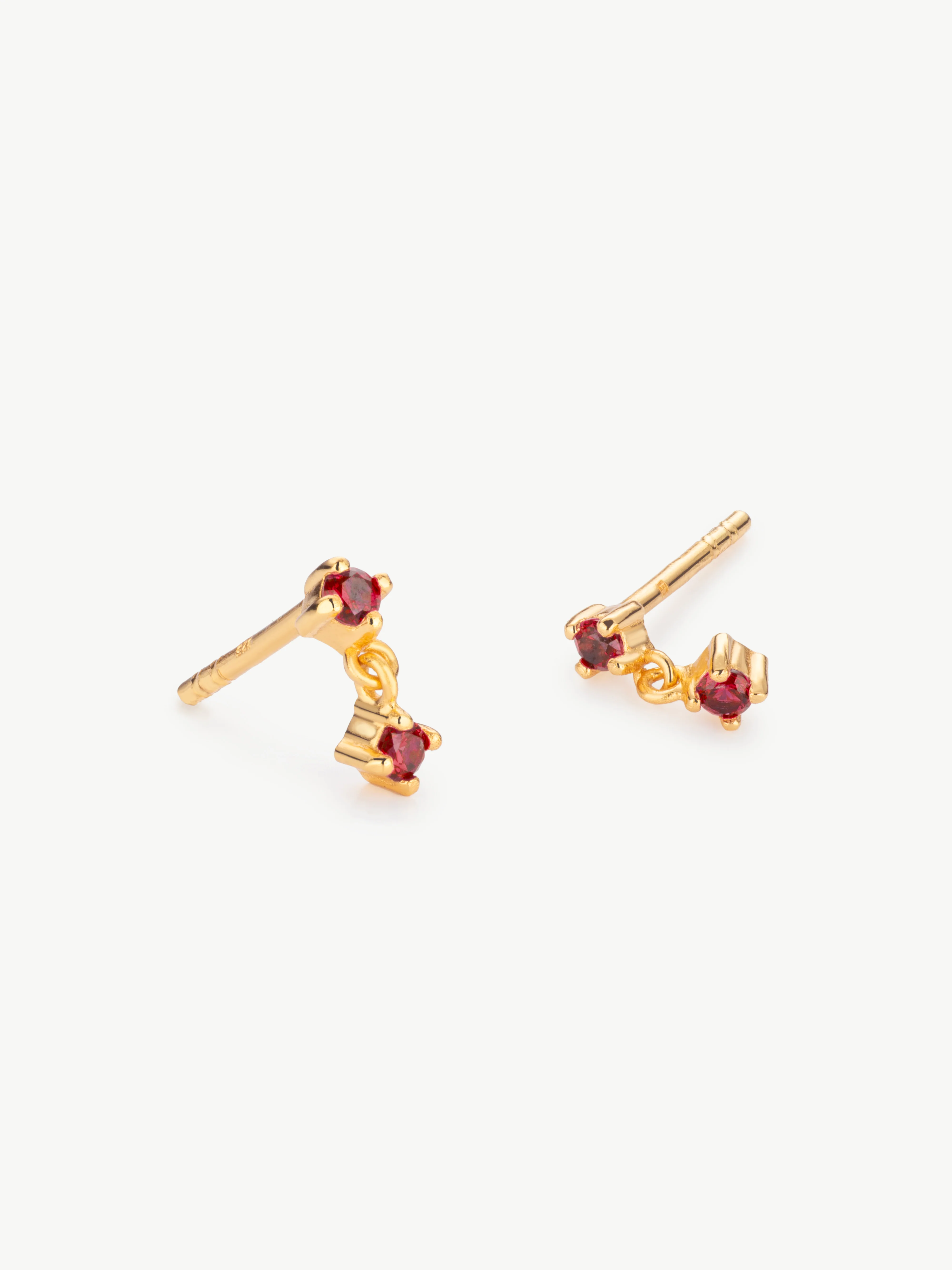 'Astra' Mini Drop Ruby Studs - Image 5