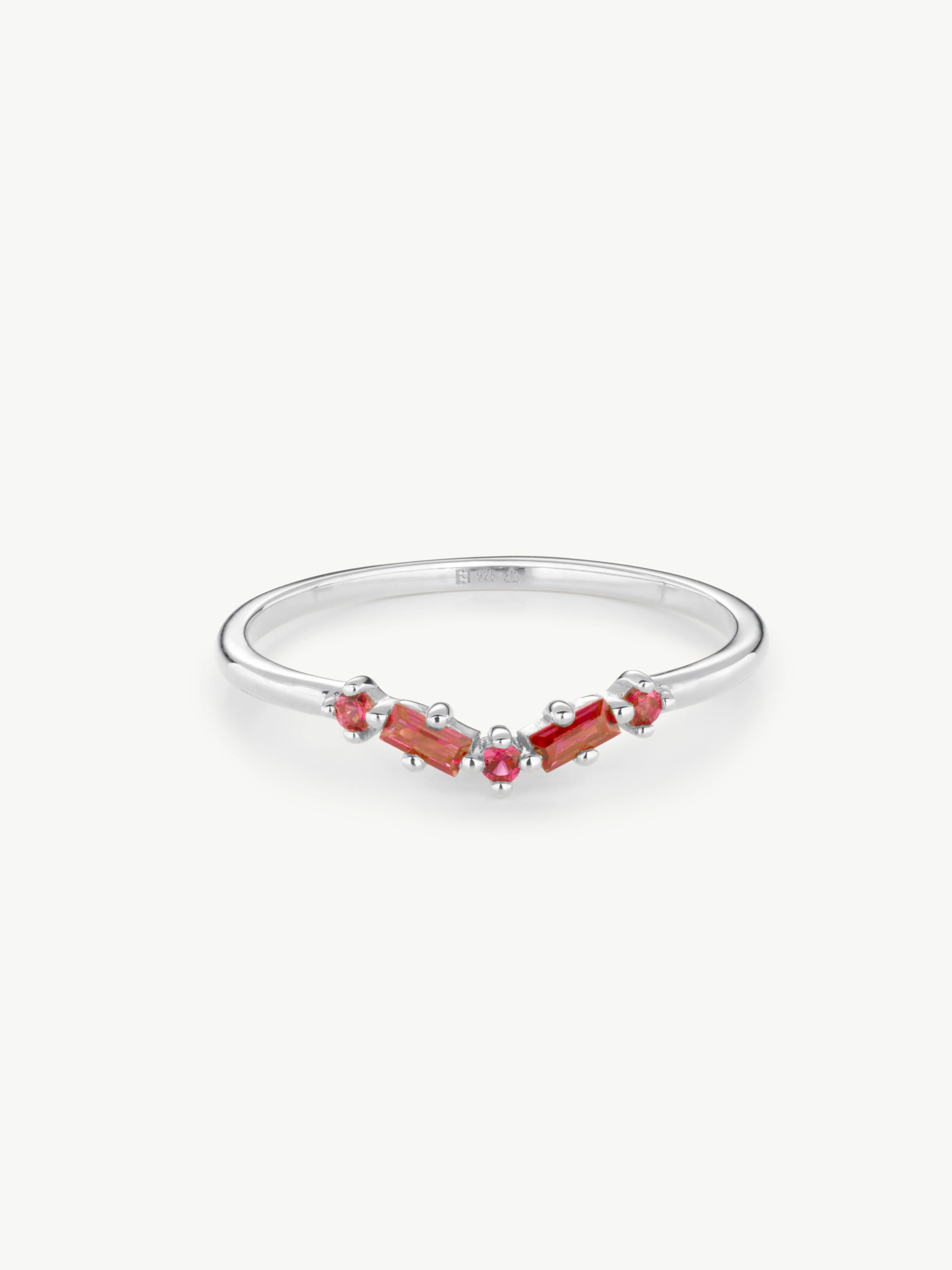 Ruby Wishbone Ring - Image 4