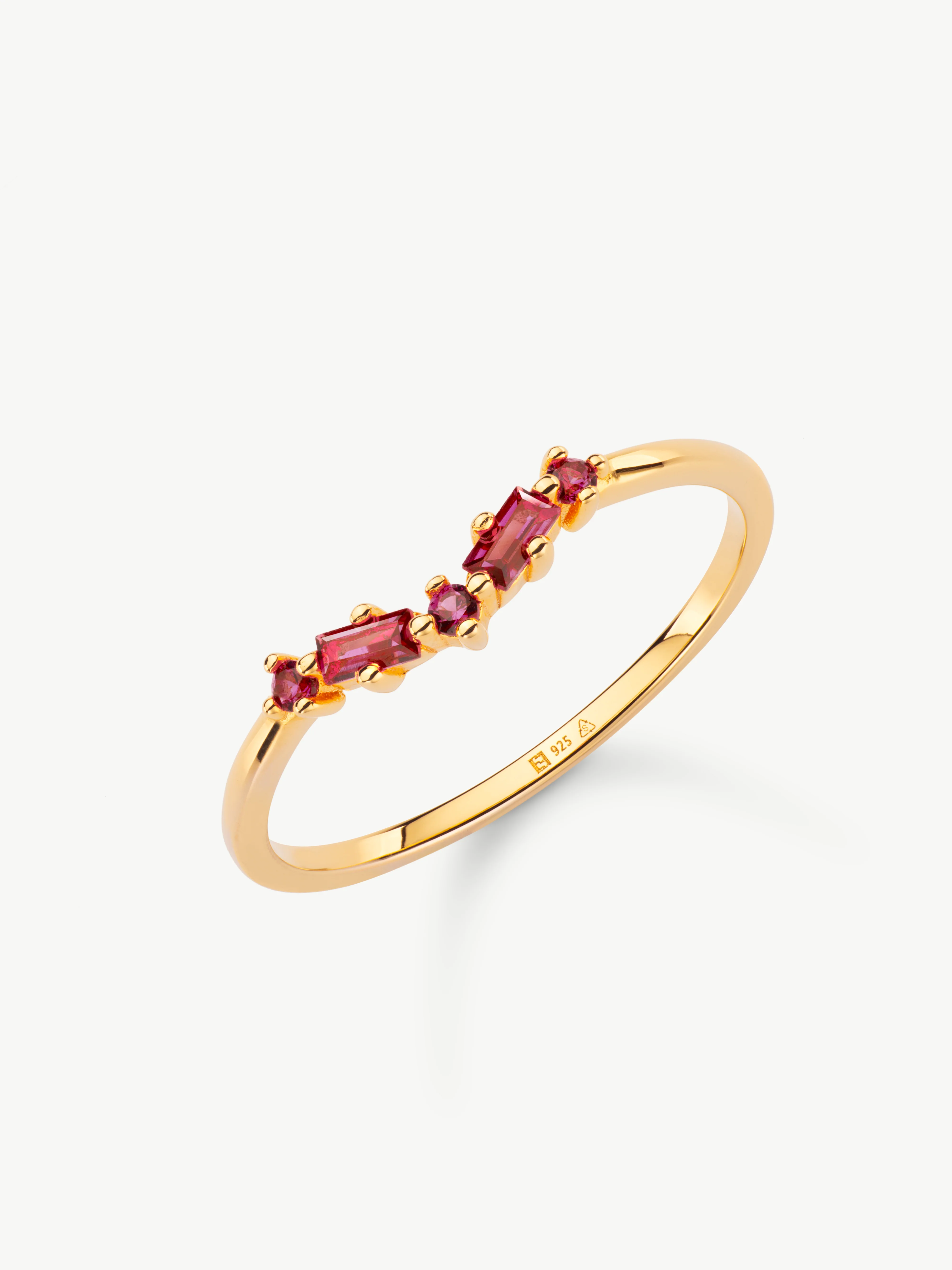 Ruby Wishbone Ring - Image 5