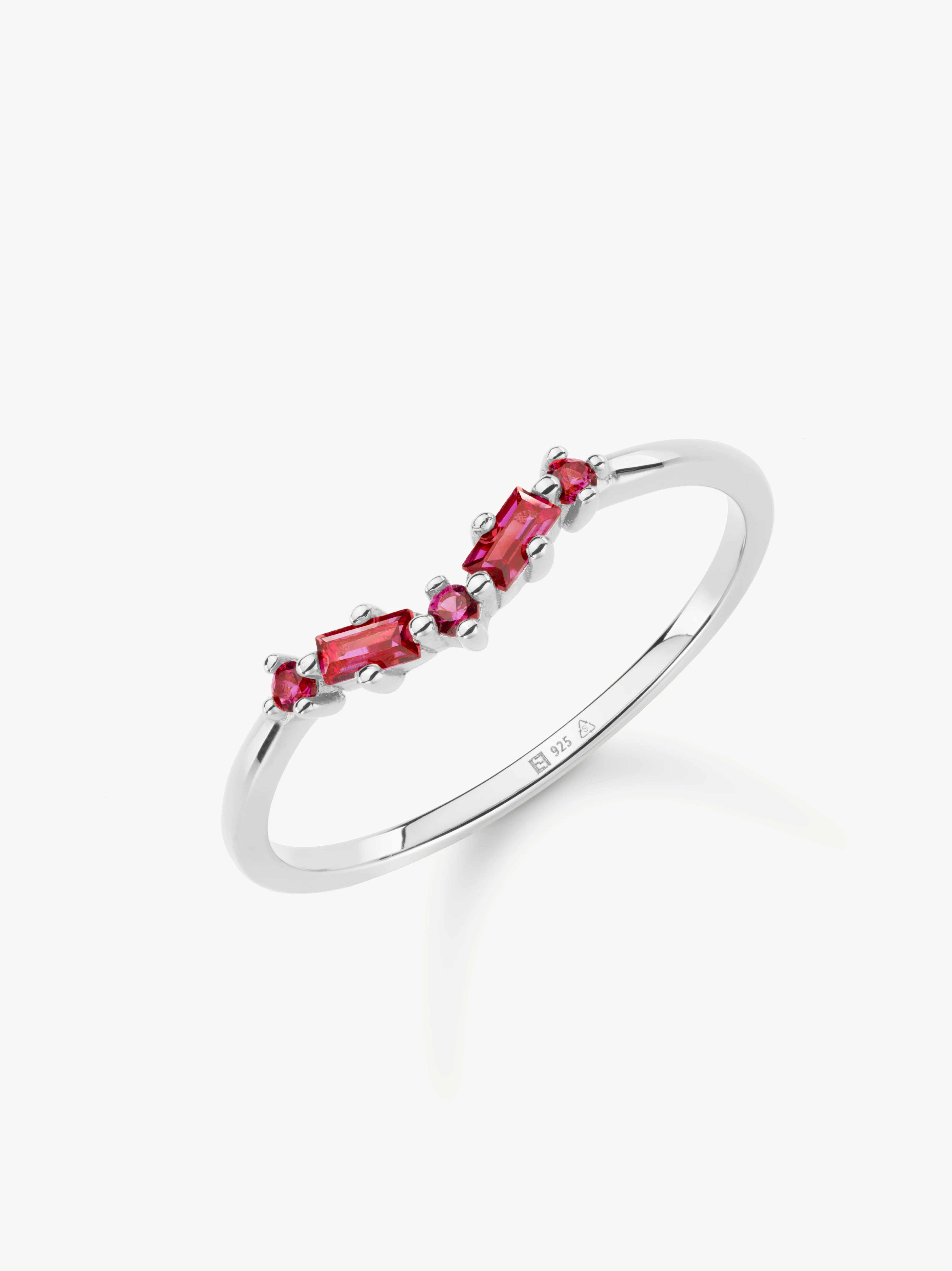 Ruby Wishbone Ring - Image 6