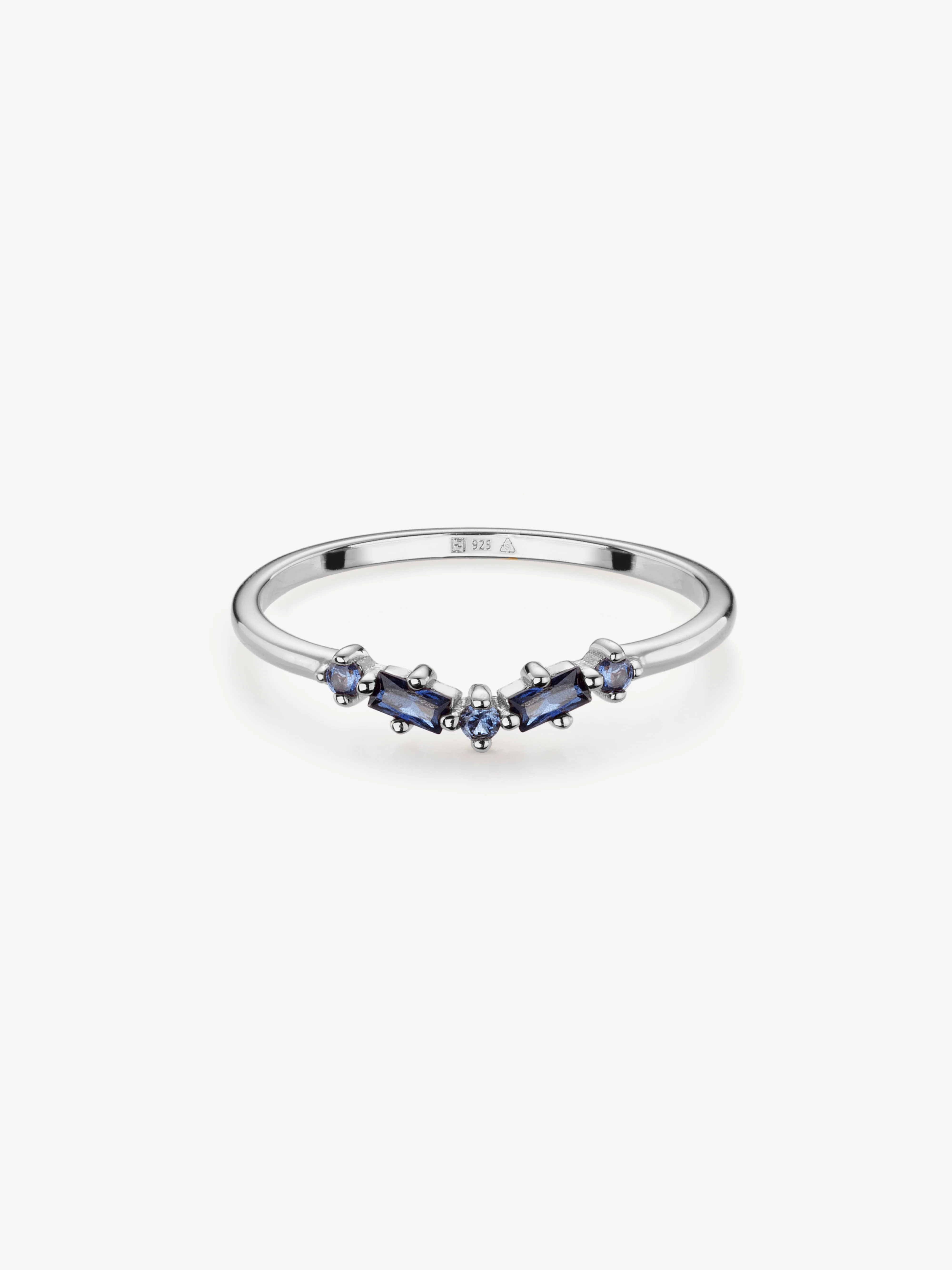 Sapphire Wishbone Ring - Image 5