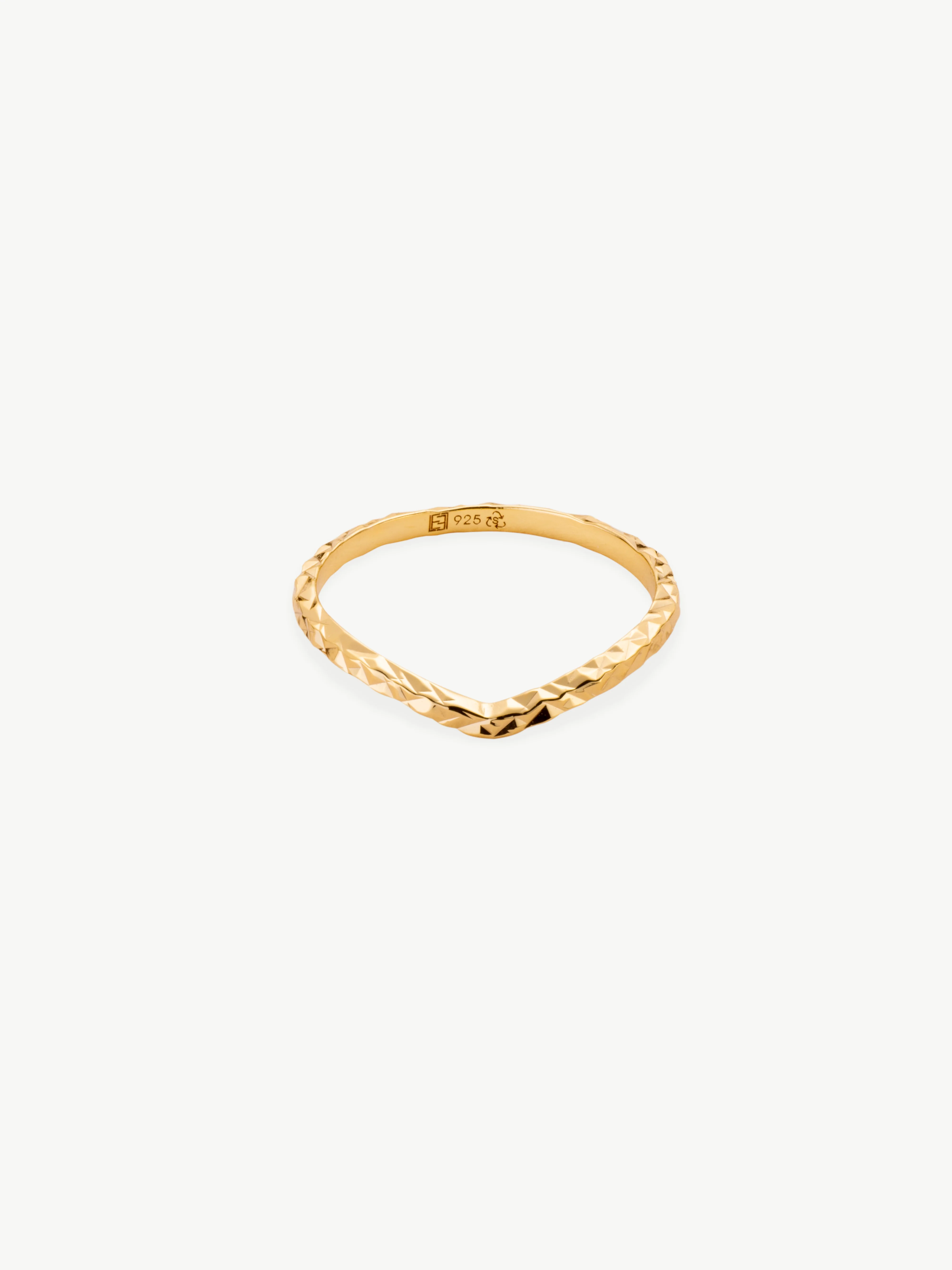 Shimmer Wishbone Midi Ring - Image 4