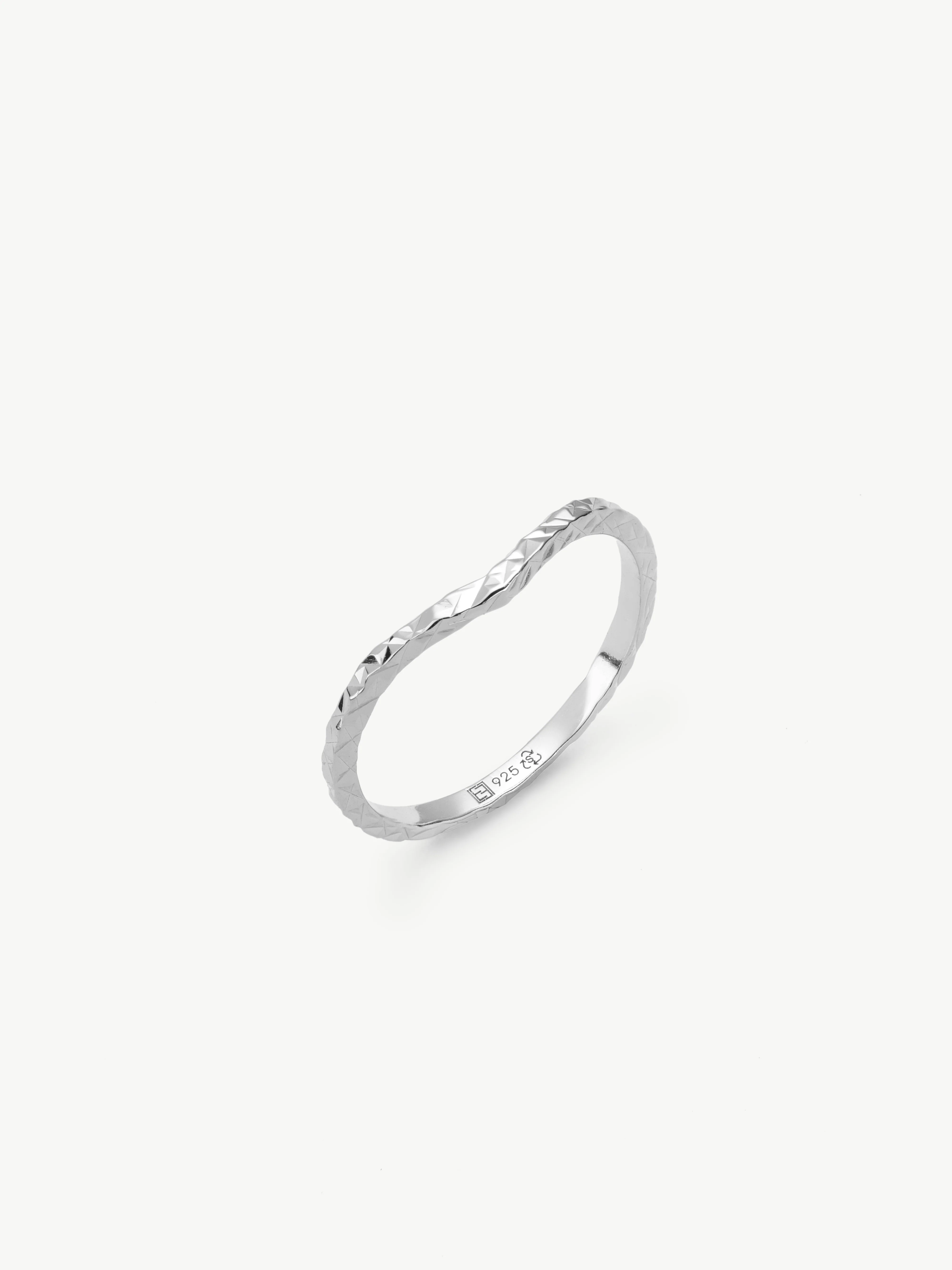 Shimmer Wishbone Midi Ring - Image 5