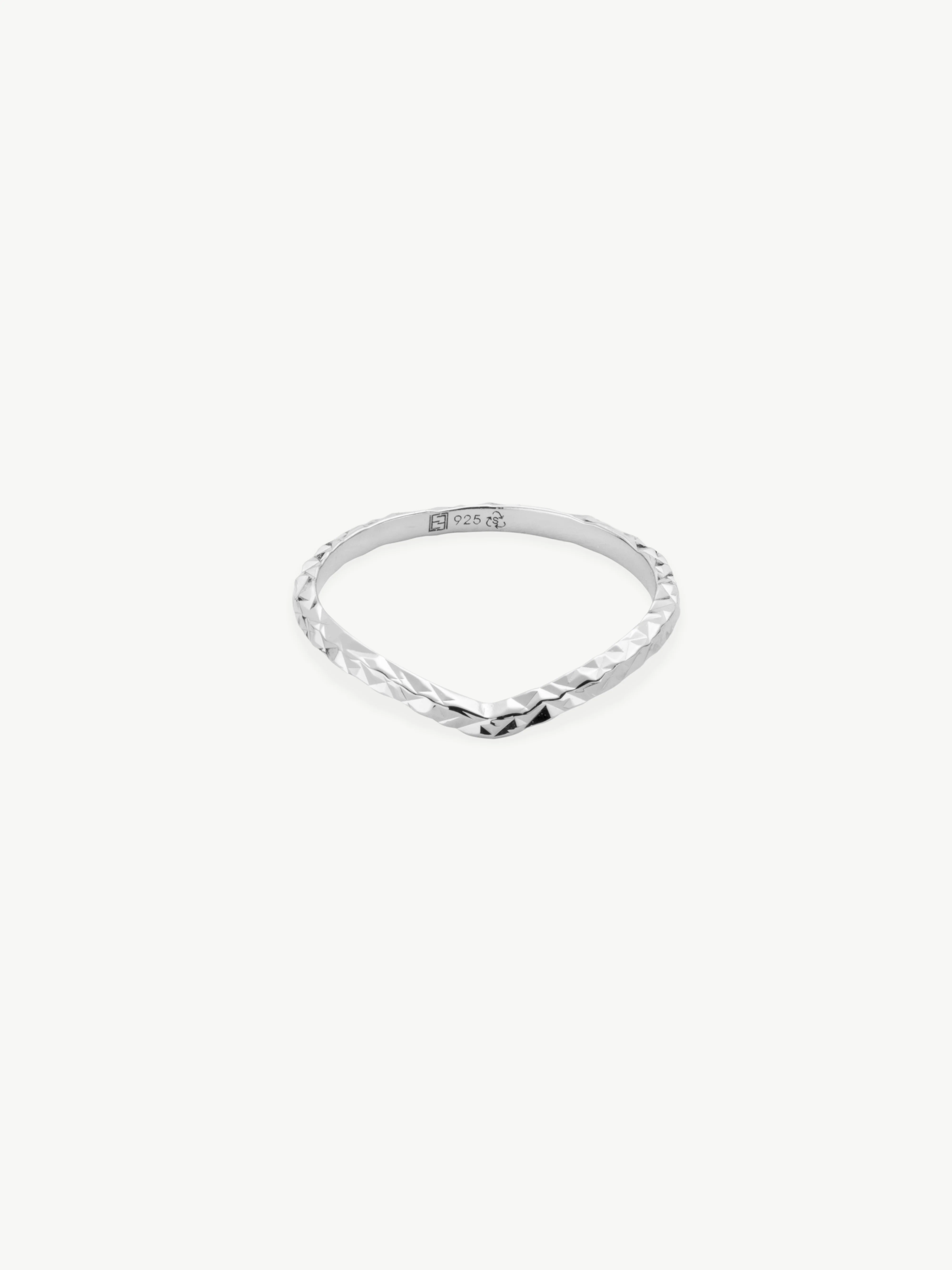 Shimmer Wishbone Midi Ring - Image 6