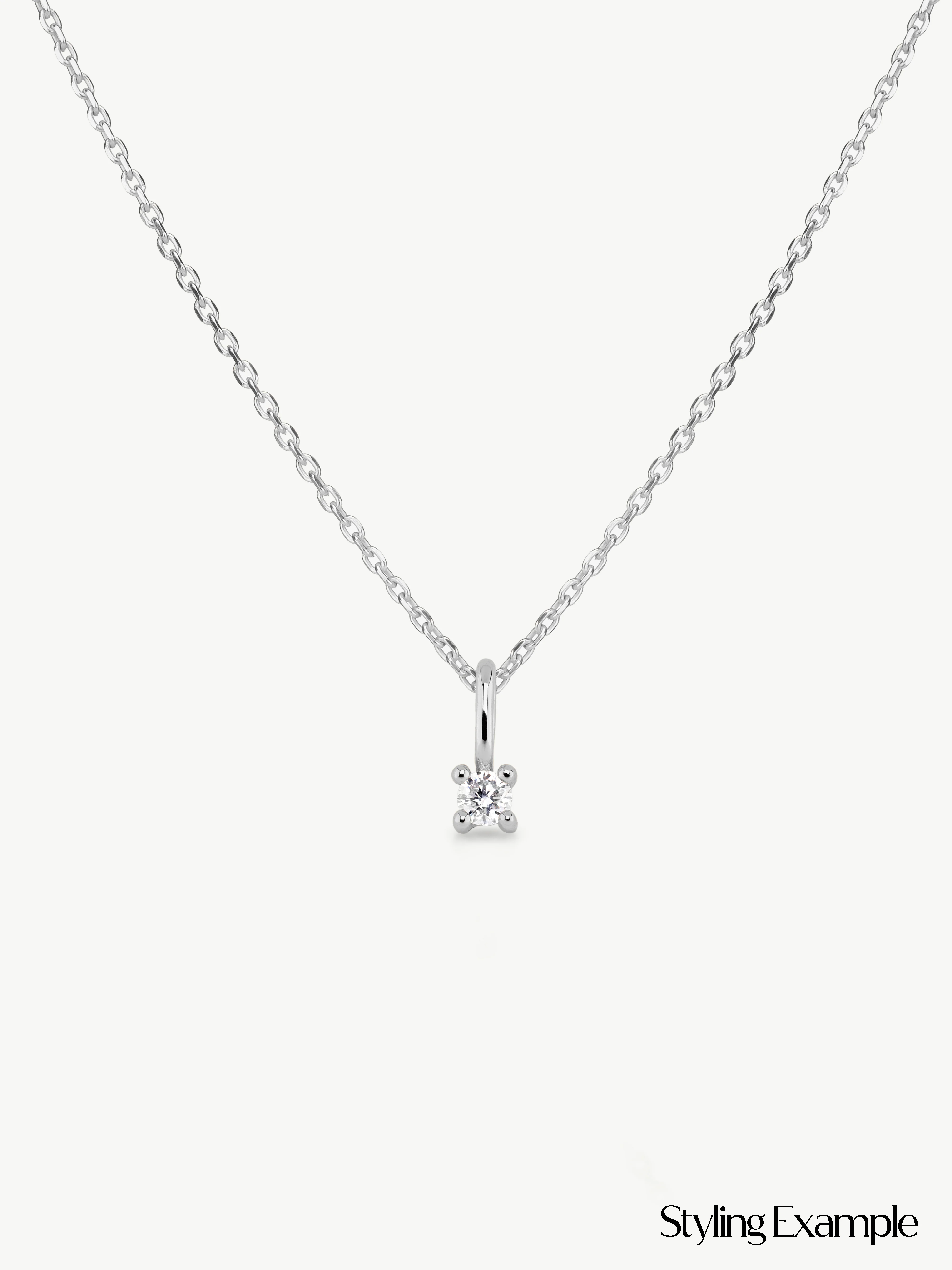 Single Diamond Pendant - Image 10