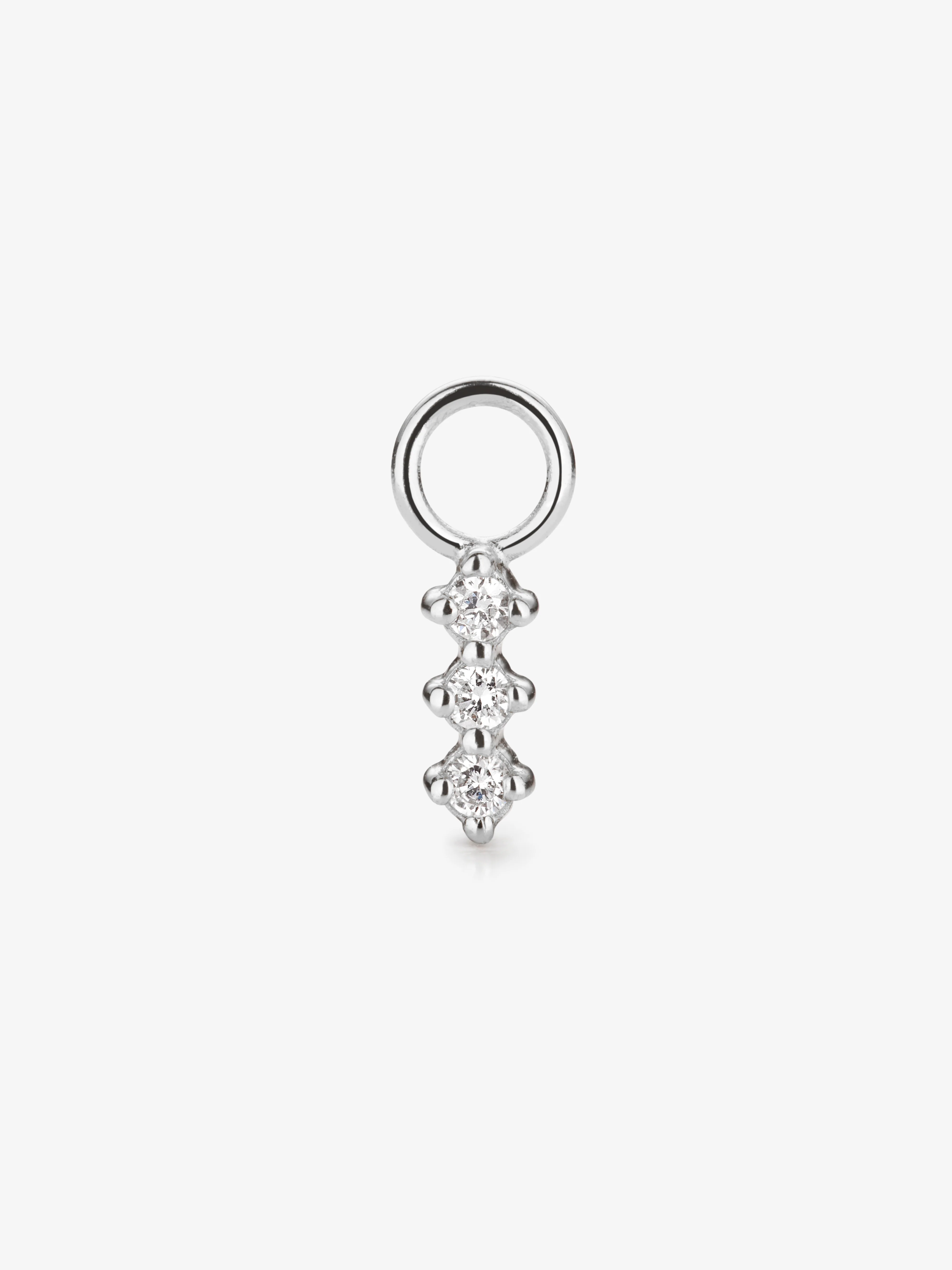 Triple Diamond Earring Charm - Image 4