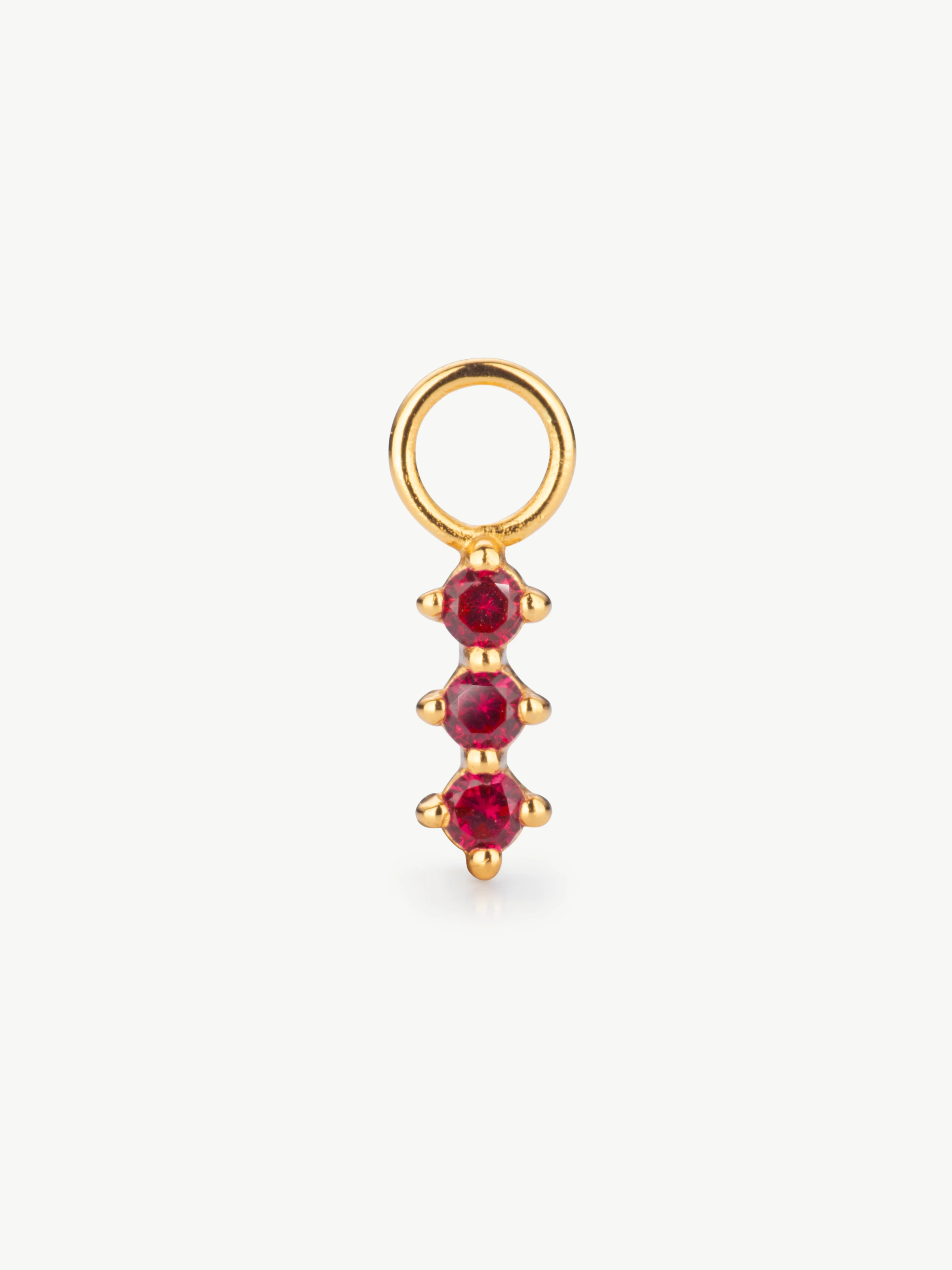 Triple Ruby Earring Charm - Image 5