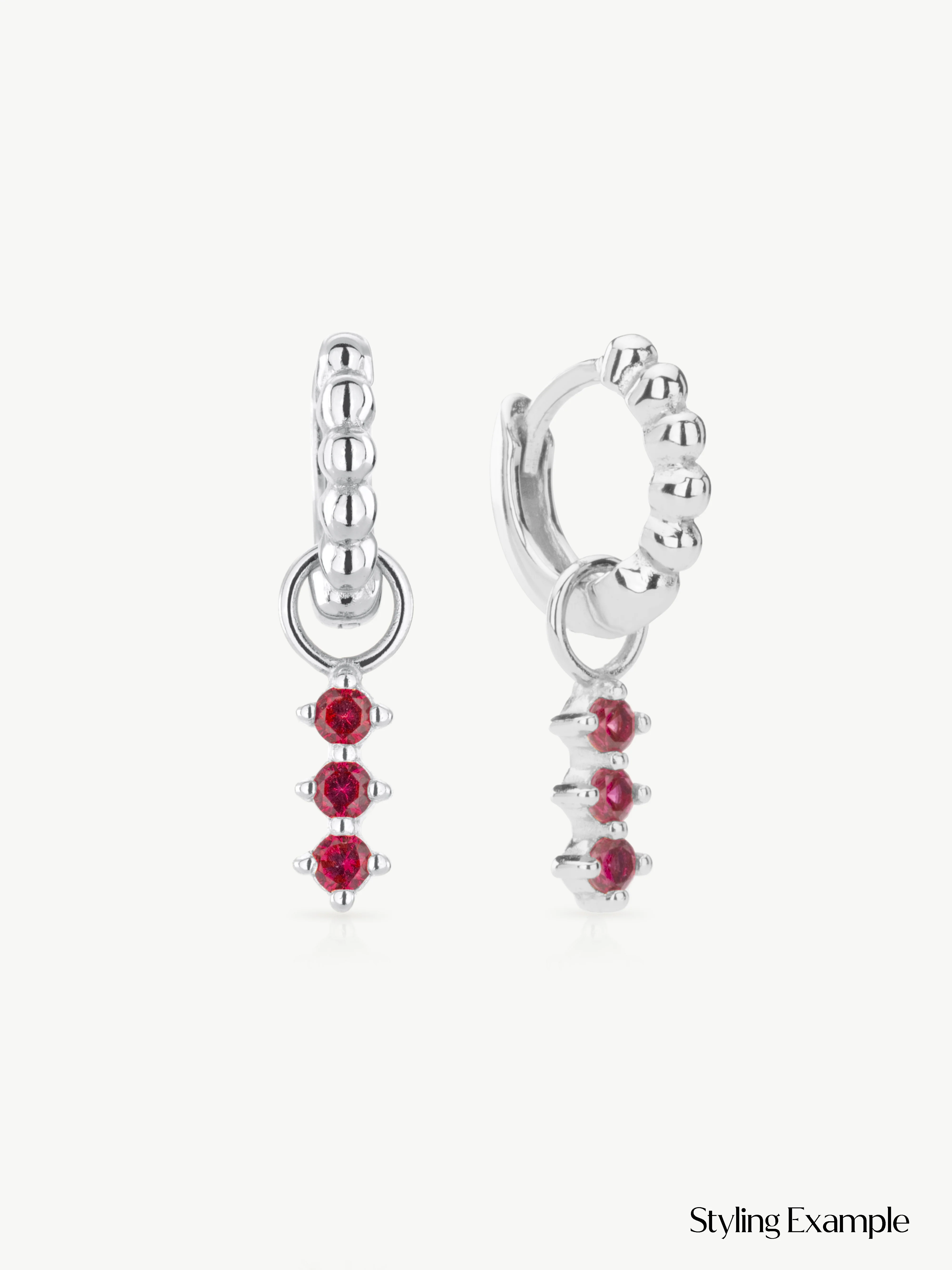 Triple Ruby Earring Charm - Image 6