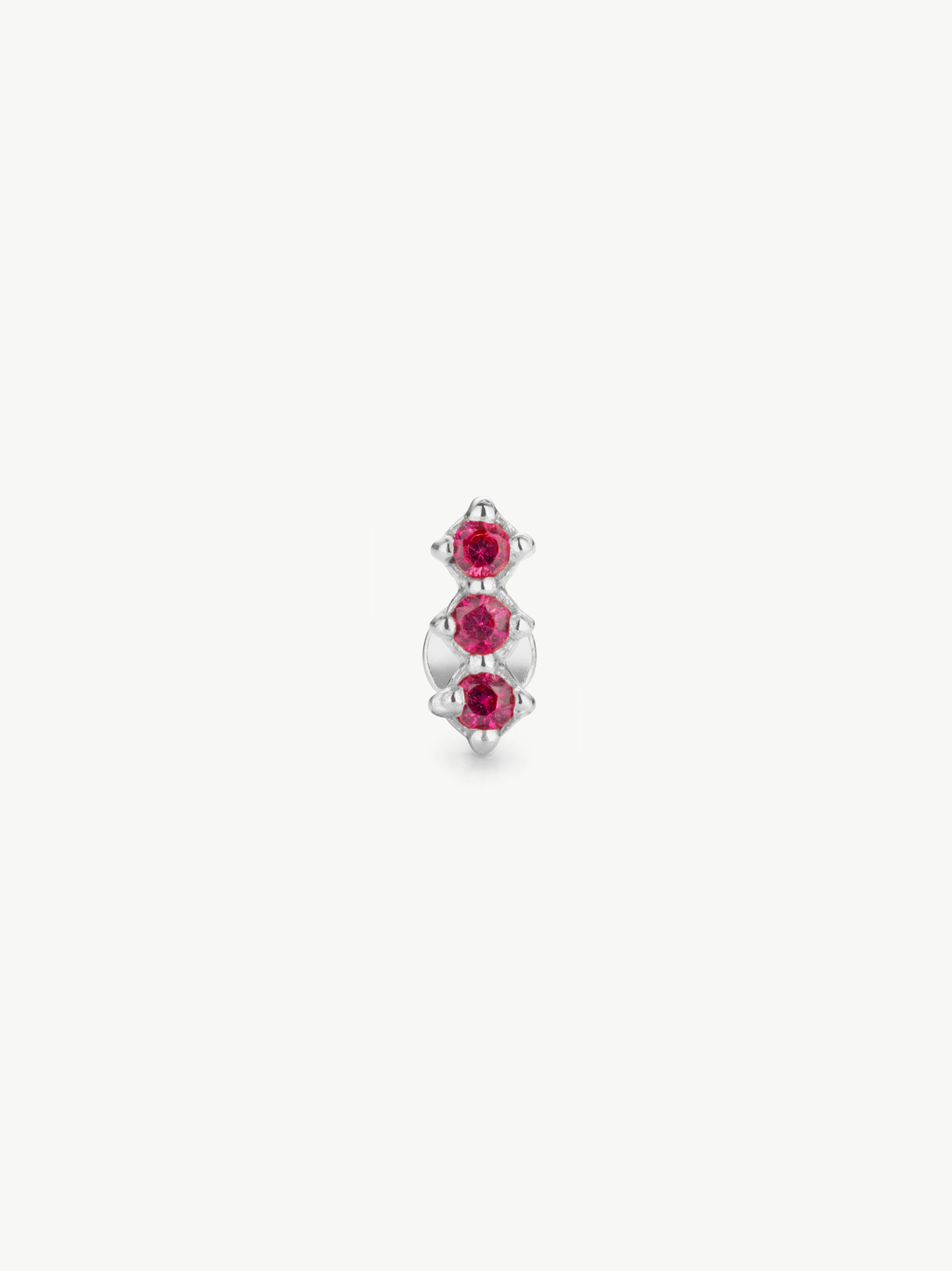 Triple Ruby Helix Stud (Single) - Image 5